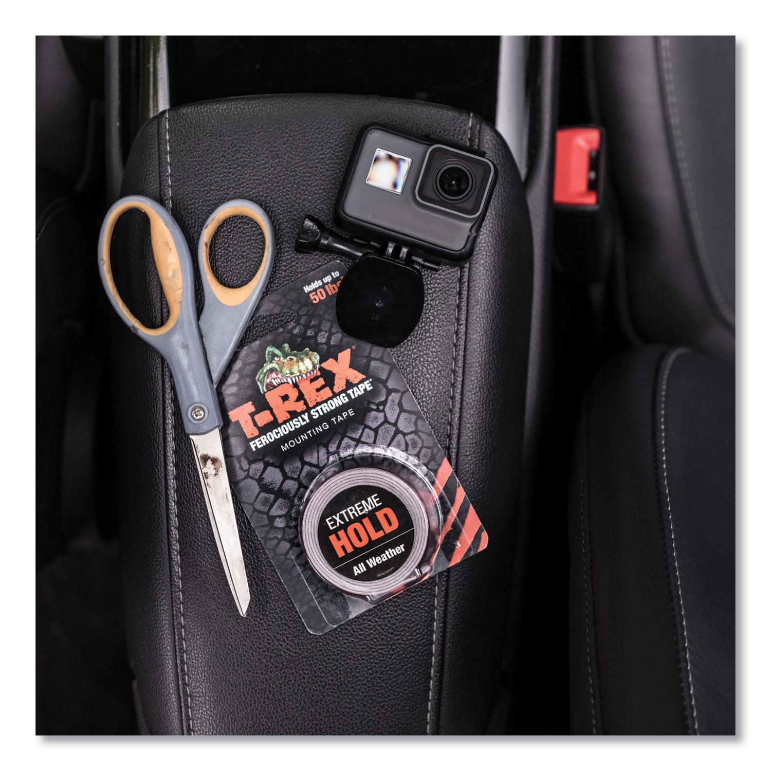 T-REX® Extreme Hold Mounting Tape, 1.5" Core, 1" X 1.66 Yds, Black