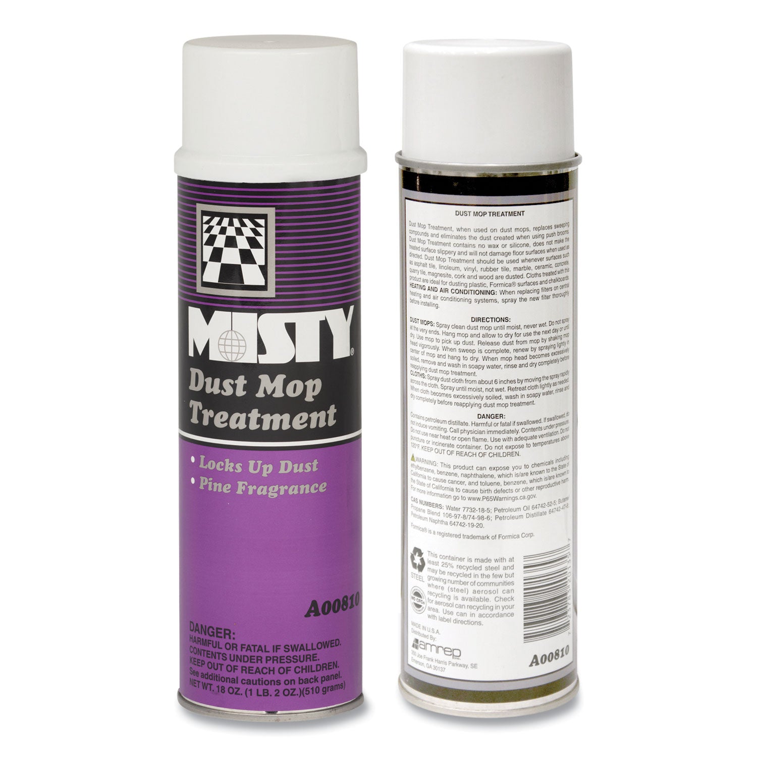 Misty® Dust Mop Treatment, Pine, 20 Oz Aerosol Spray, 12/carton