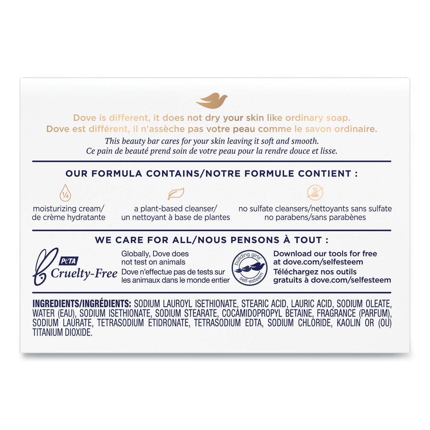 Dove® White Beauty Bar, Light Scent, 2.6 Oz, 36/carton