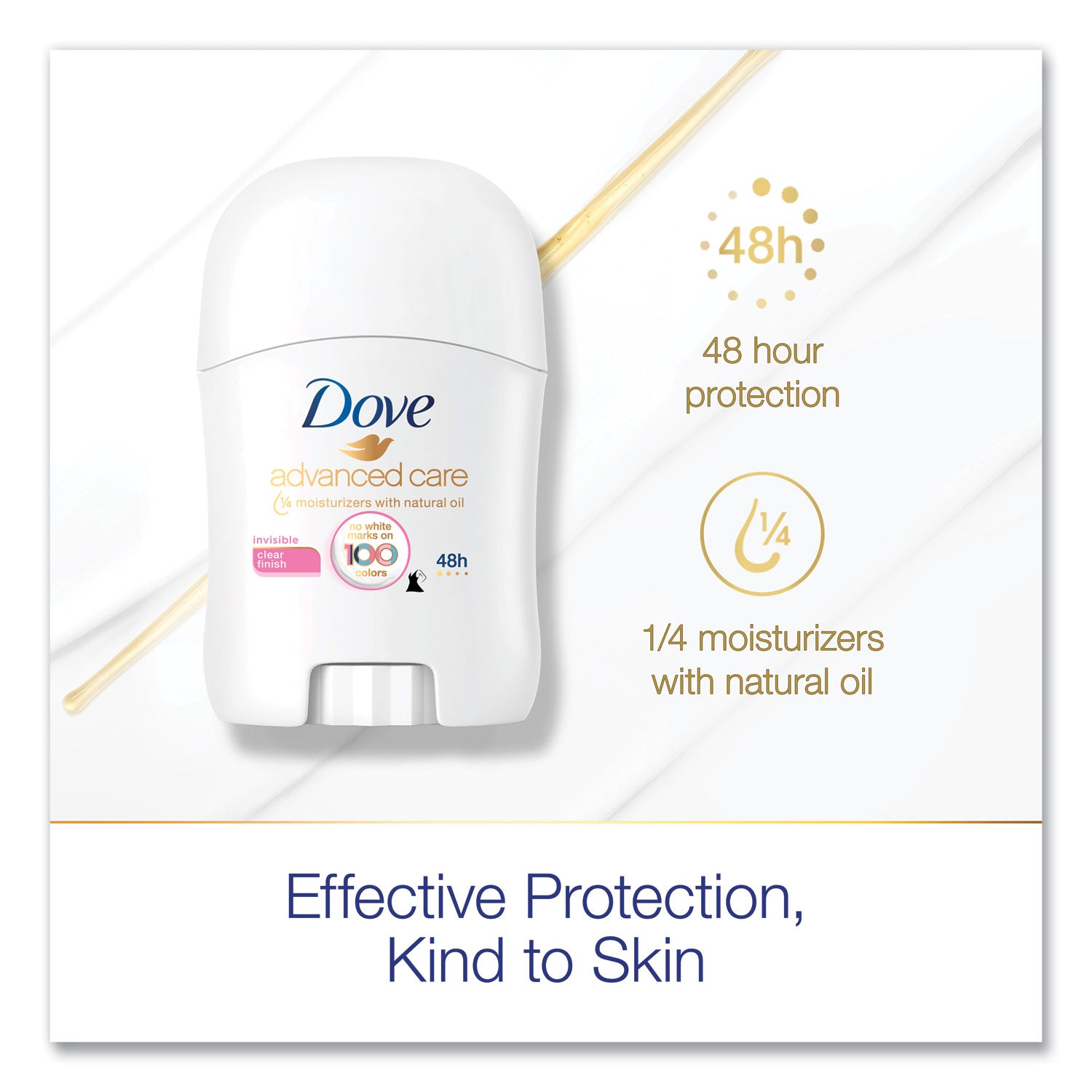 Dove® Invisible Solid Antiperspirant Deodorant, Floral Scent, 0.5 Oz