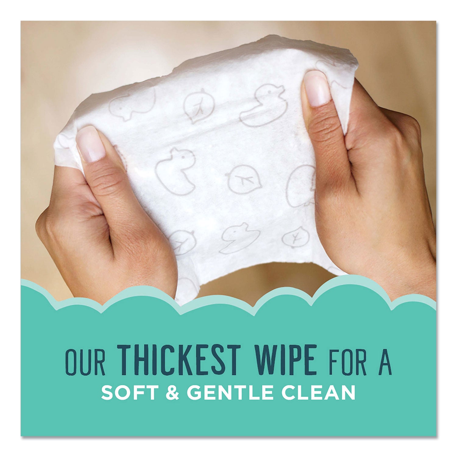 Seventh Generation® Free and Clear Baby Wipes, 7 x 7, Unscented, White, 64/Flip-Top Pack