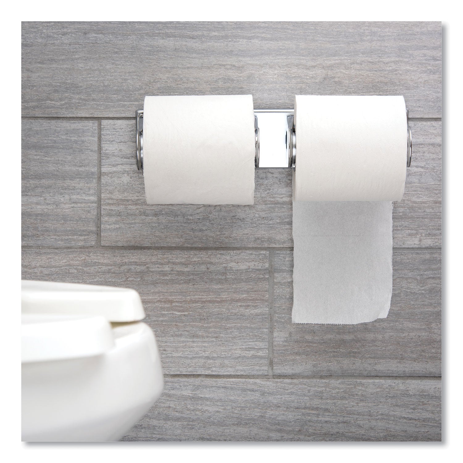 San Jamar® Locking Toilet Tissue Dispenser, 12.38 x 4.5 x 2.75, Chrome