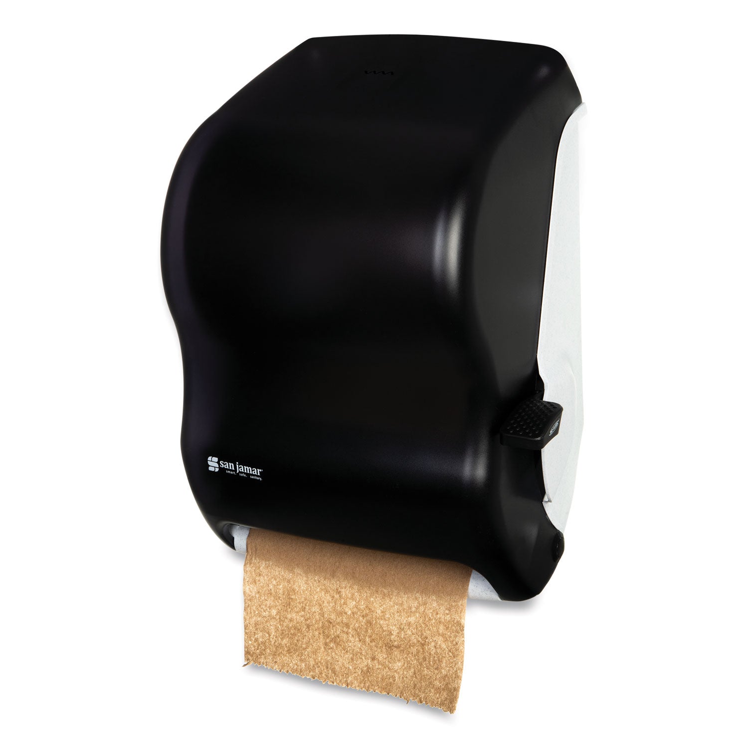 San Jamar® Lever Roll Towel Dispenser, Classic, 12.94 X 9.25 X 16.5, Transparent Black Pearl