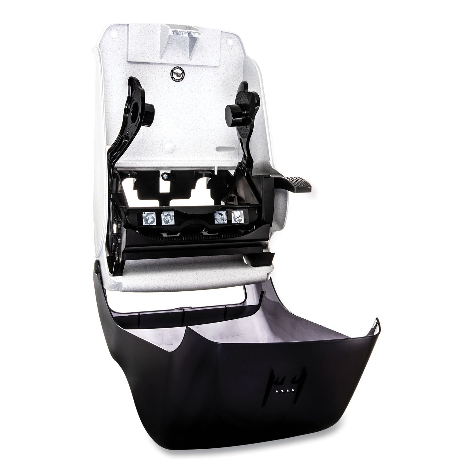 San Jamar® Lever Roll Towel Dispenser, Classic, 12.94 X 9.25 X 16.5, Transparent Black Pearl