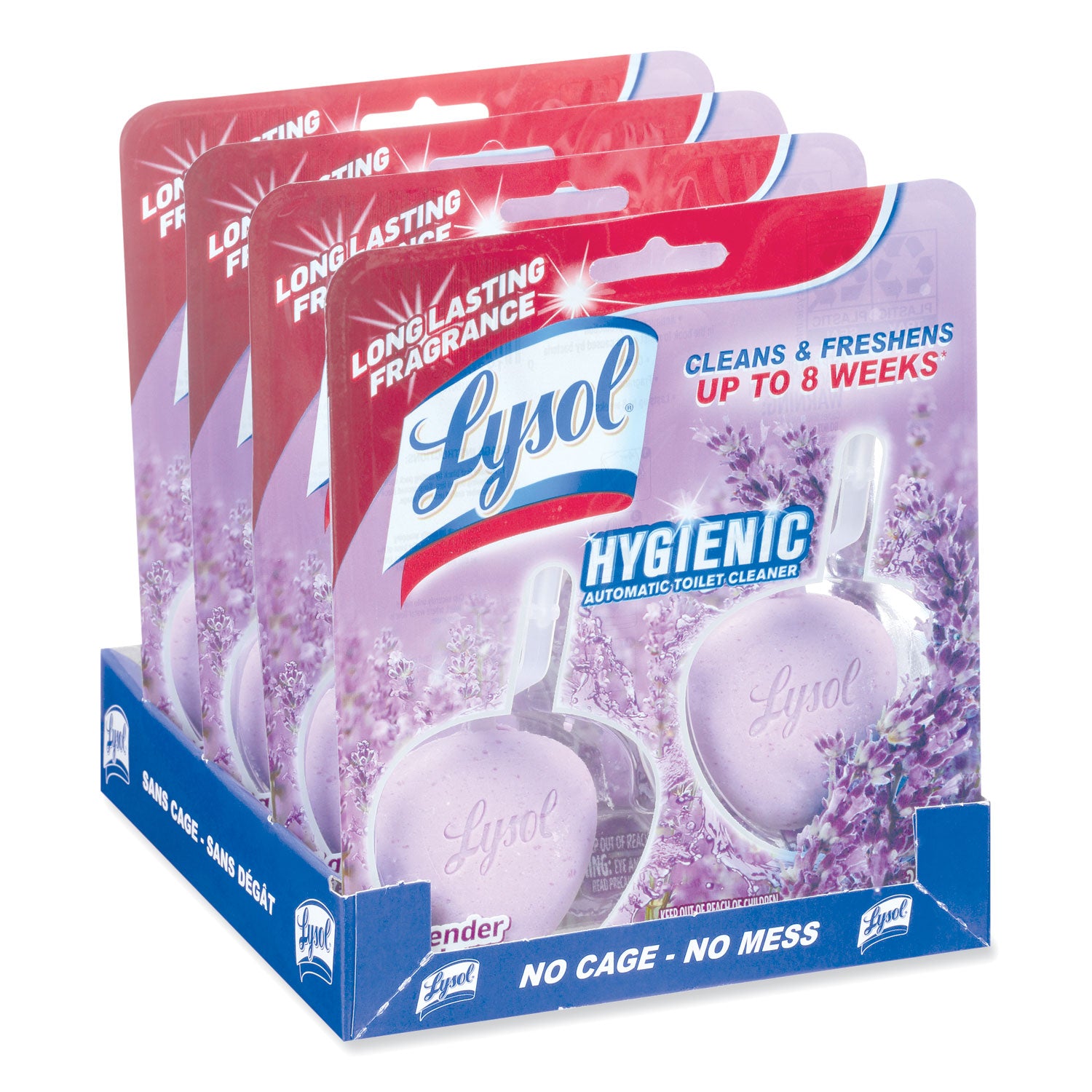 LYSOL® Brand Hygienic Automatic Toilet Bowl Cleaner, Cotton Lilac, 2/pack