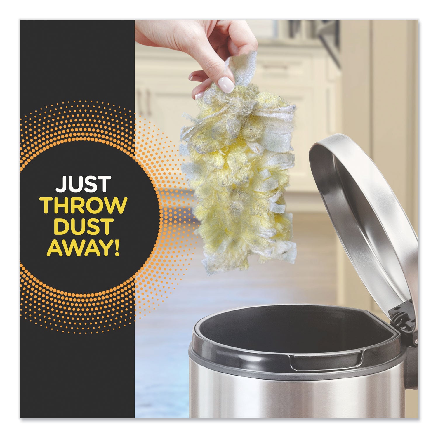 Swiffer® Heavy Duty Dusters Refill, Dust Lock Fiber, Yellow, 6/box, 4 Boxes/carton