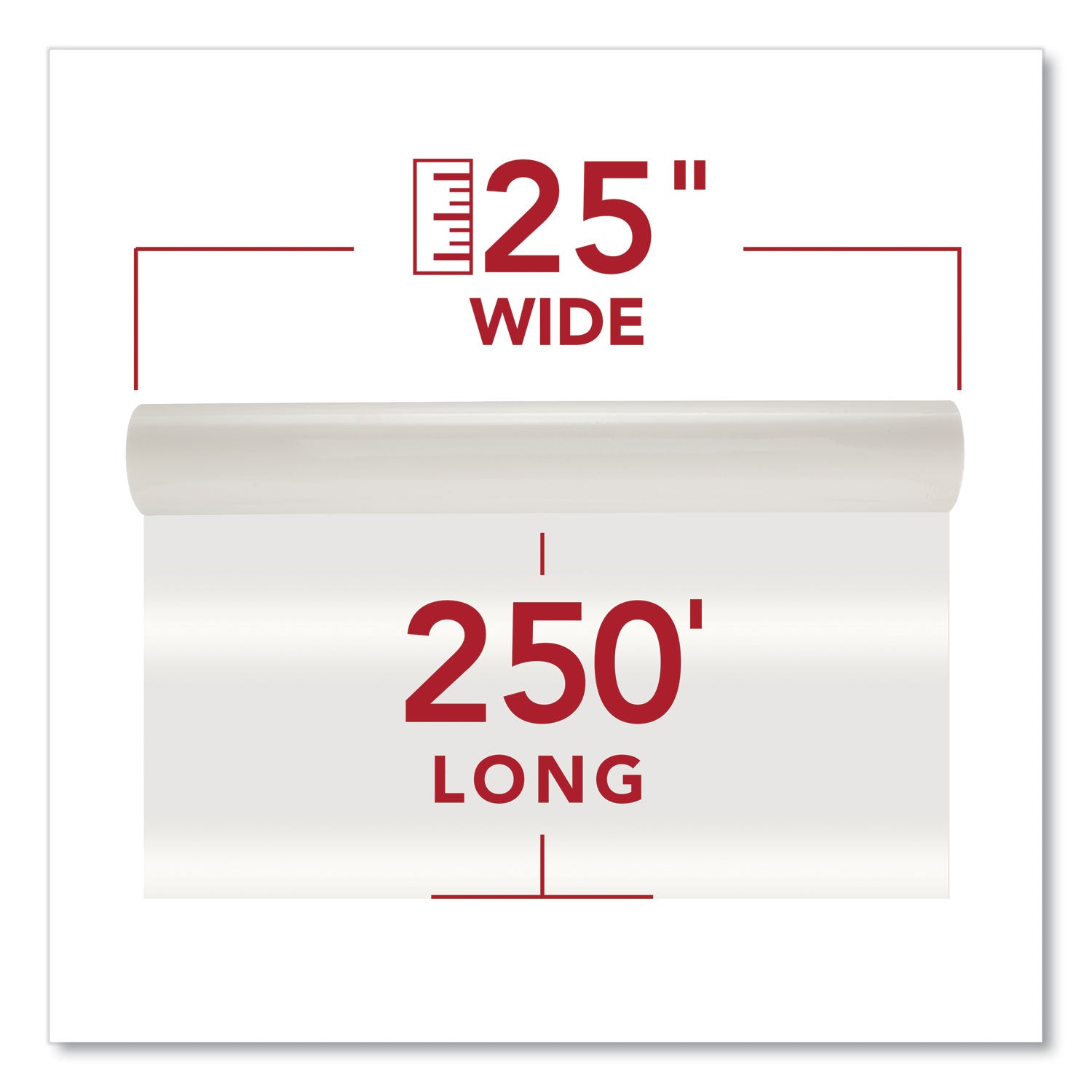 GBC® Nap-Lam I Roll Film, 3 Mil, 25" X 250 Ft, Gloss Clear, 2/box