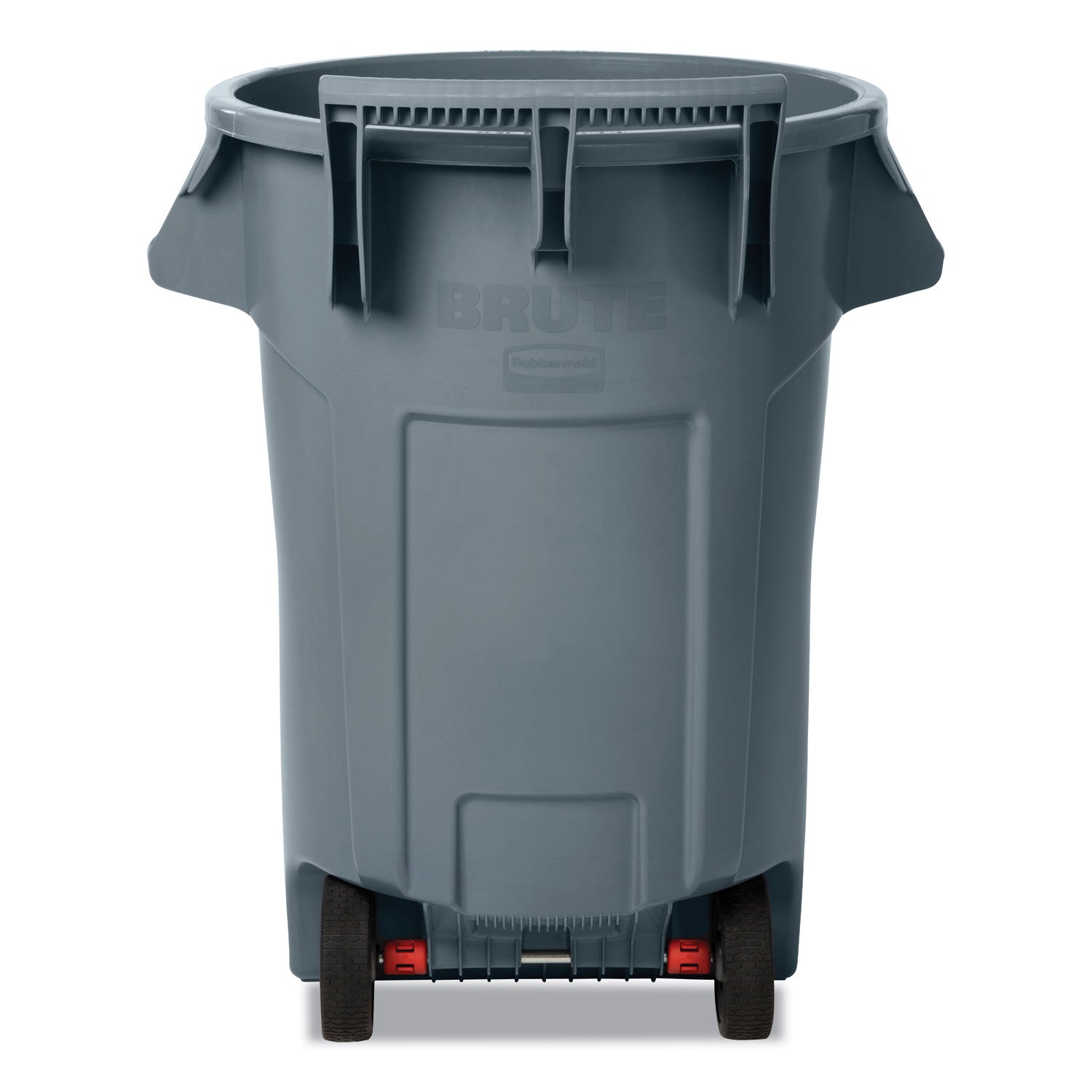 Rubbermaid® Commercial Vented Wheeled Brute Container, 44 Gal, Plastic, Gray