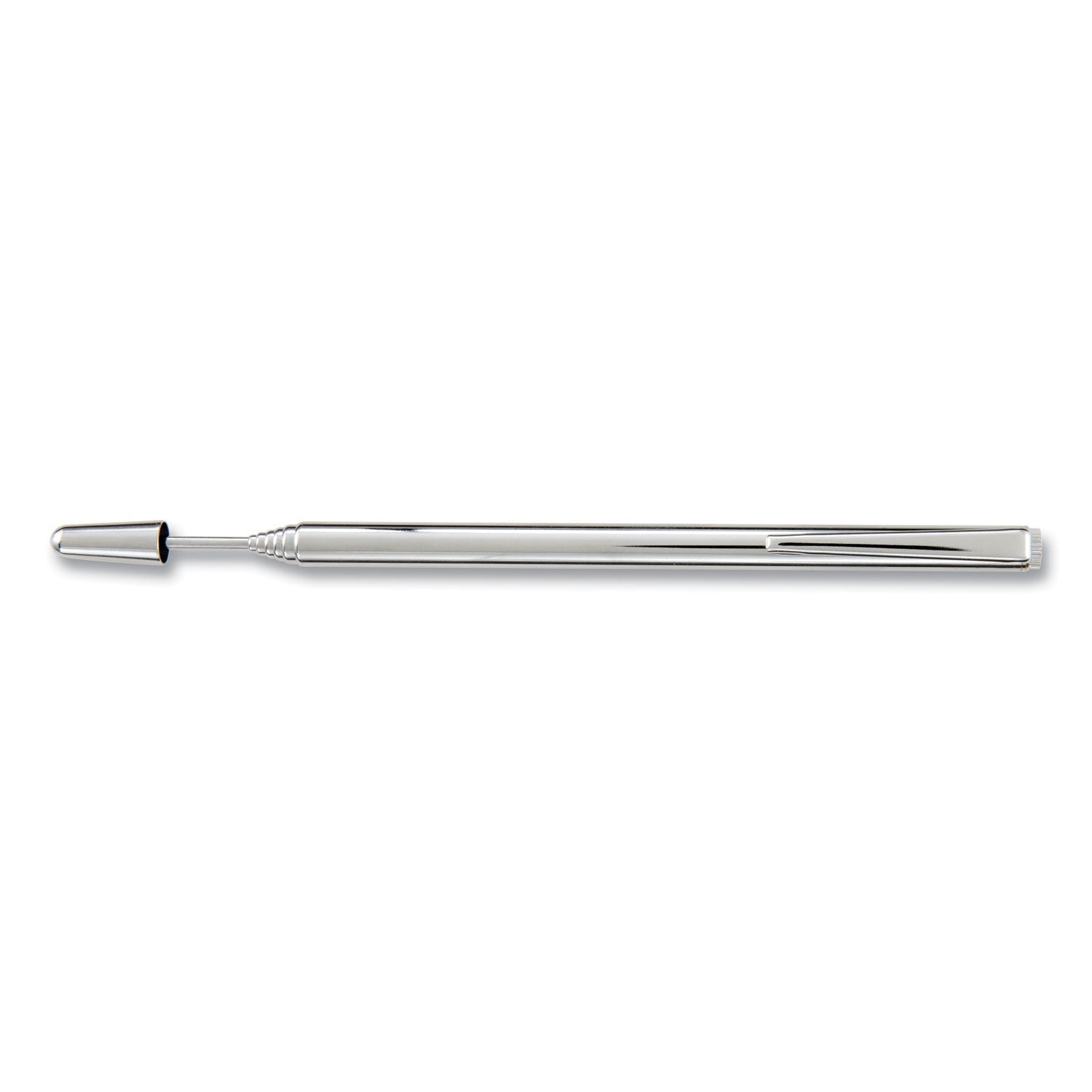 Slimline Pen-Size Pocket Pointer with Clip, Extends to 24.5", Silver