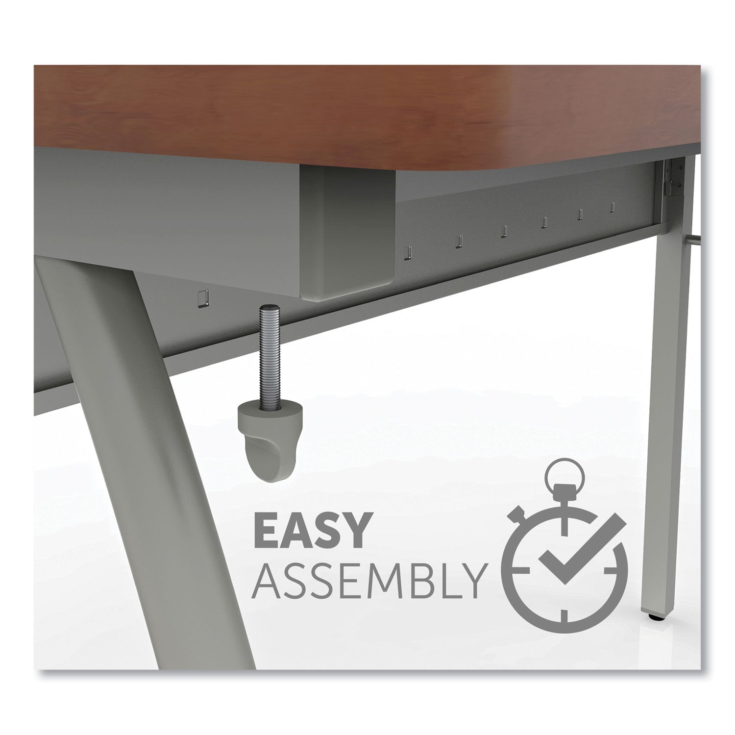 Linea Italia® Trento Line Rectangular Desk, 47.25" X 23.63" X 29.5", Cherry