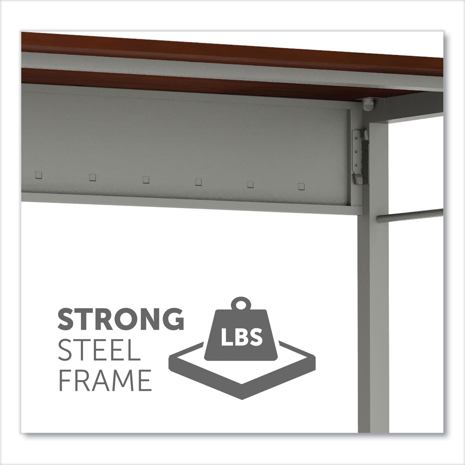 Linea Italia® Trento Line Rectangular Desk, 47.25" X 23.63" X 29.5", Cherry