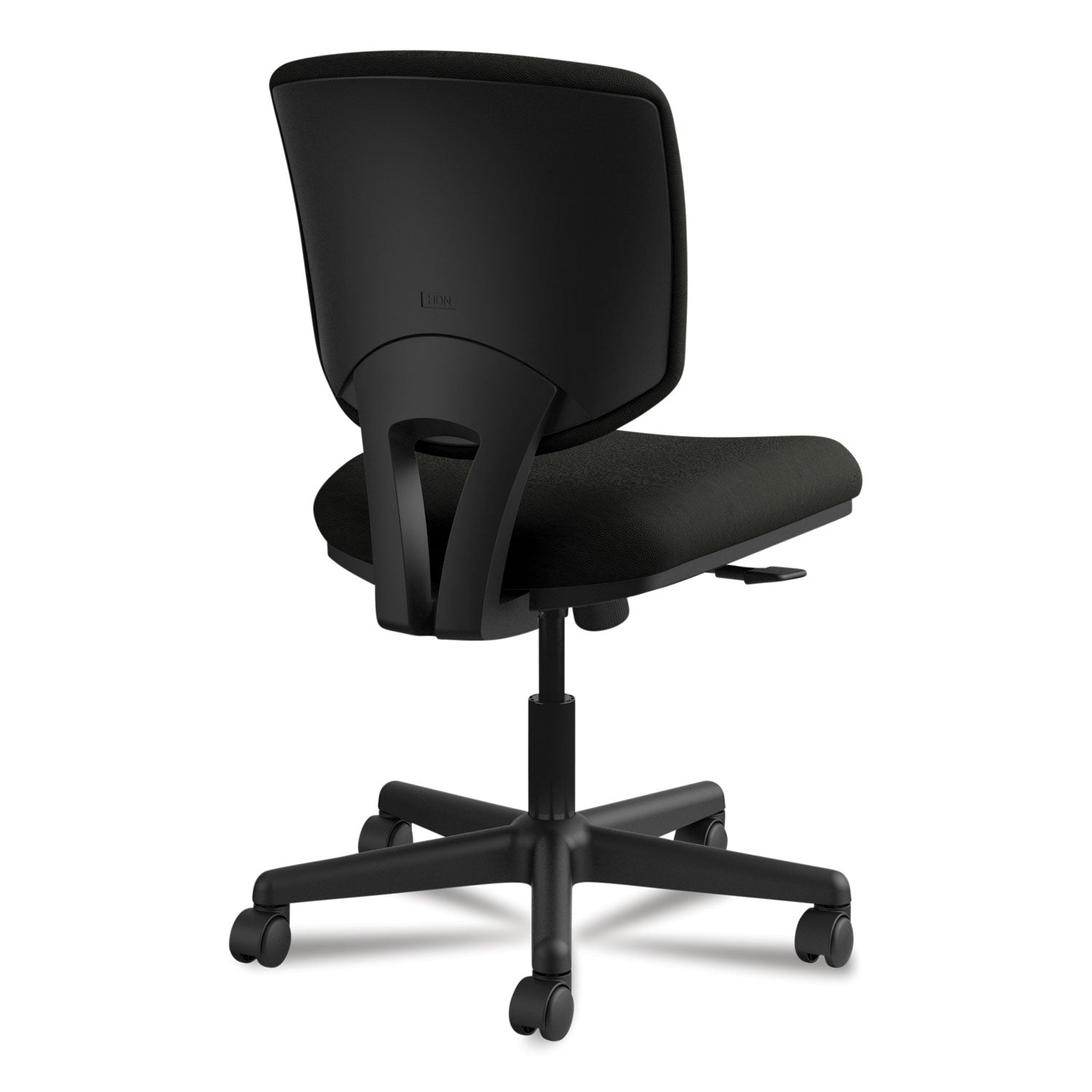 HON® Volt Series Leather Task Chair With Synchro-Tilt, Supports Up To 250 Lb, 18" To 22.25" Seat Height, Black