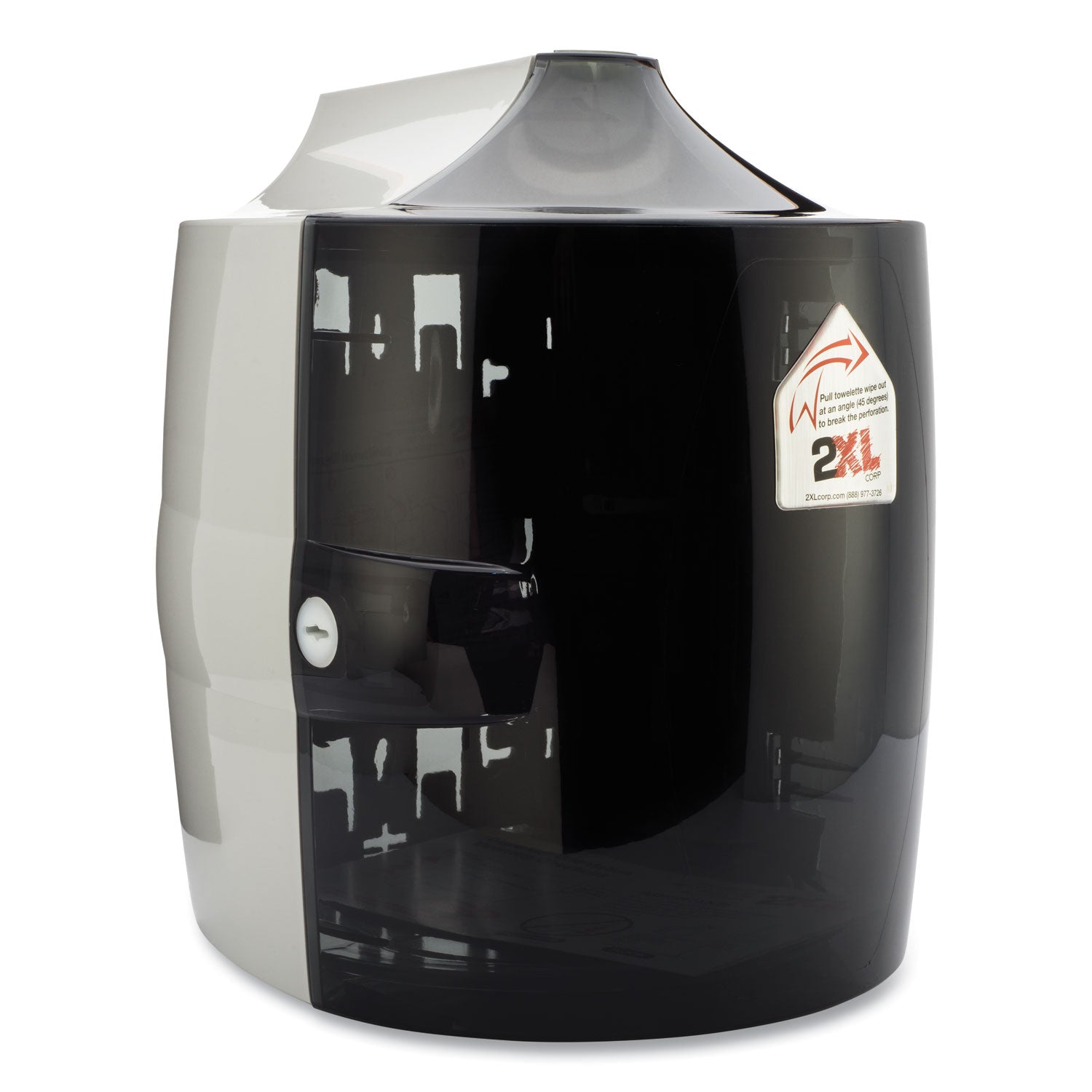 2XL Contemporary Wall Mount Wipe Dispenser, 11 X 11 X 13, Smoke Gray