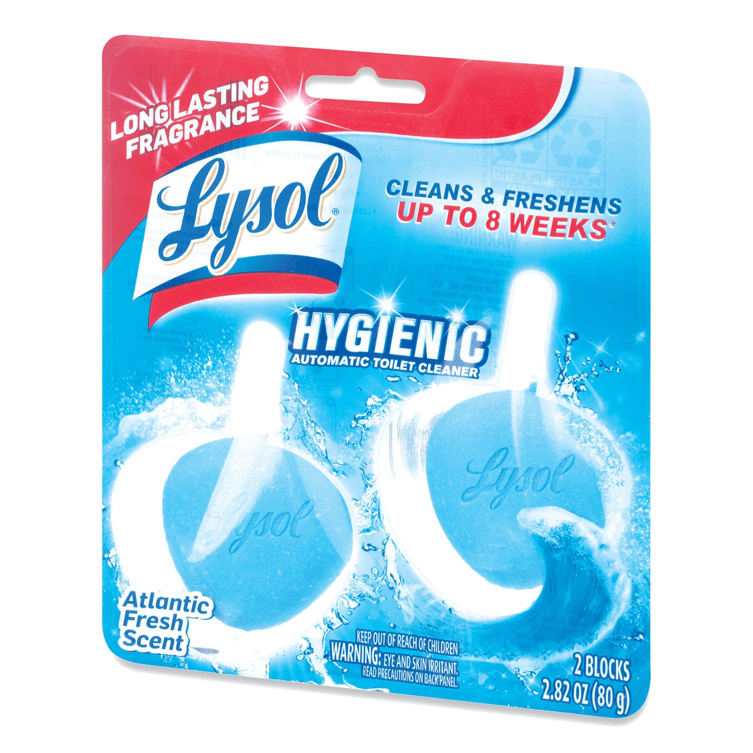 LYSOL® Brand Hygienic Automatic Toilet Bowl Cleaner, Atlantic Fresh, 2/pack
