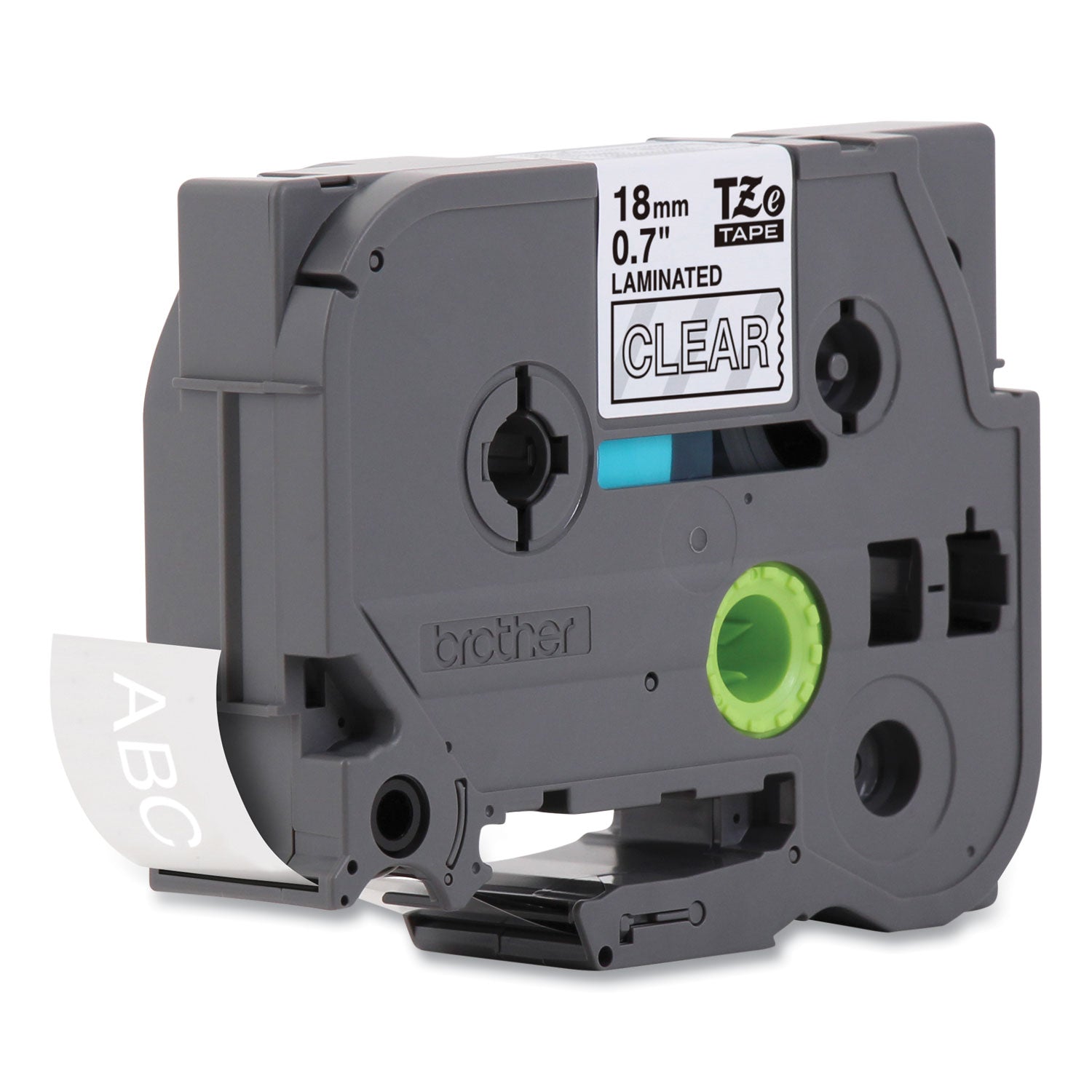 Brother P-Touch® Tze Standard Adhesive Laminated Labeling Tape, 0.7" X 26.2 Ft, White On Clear