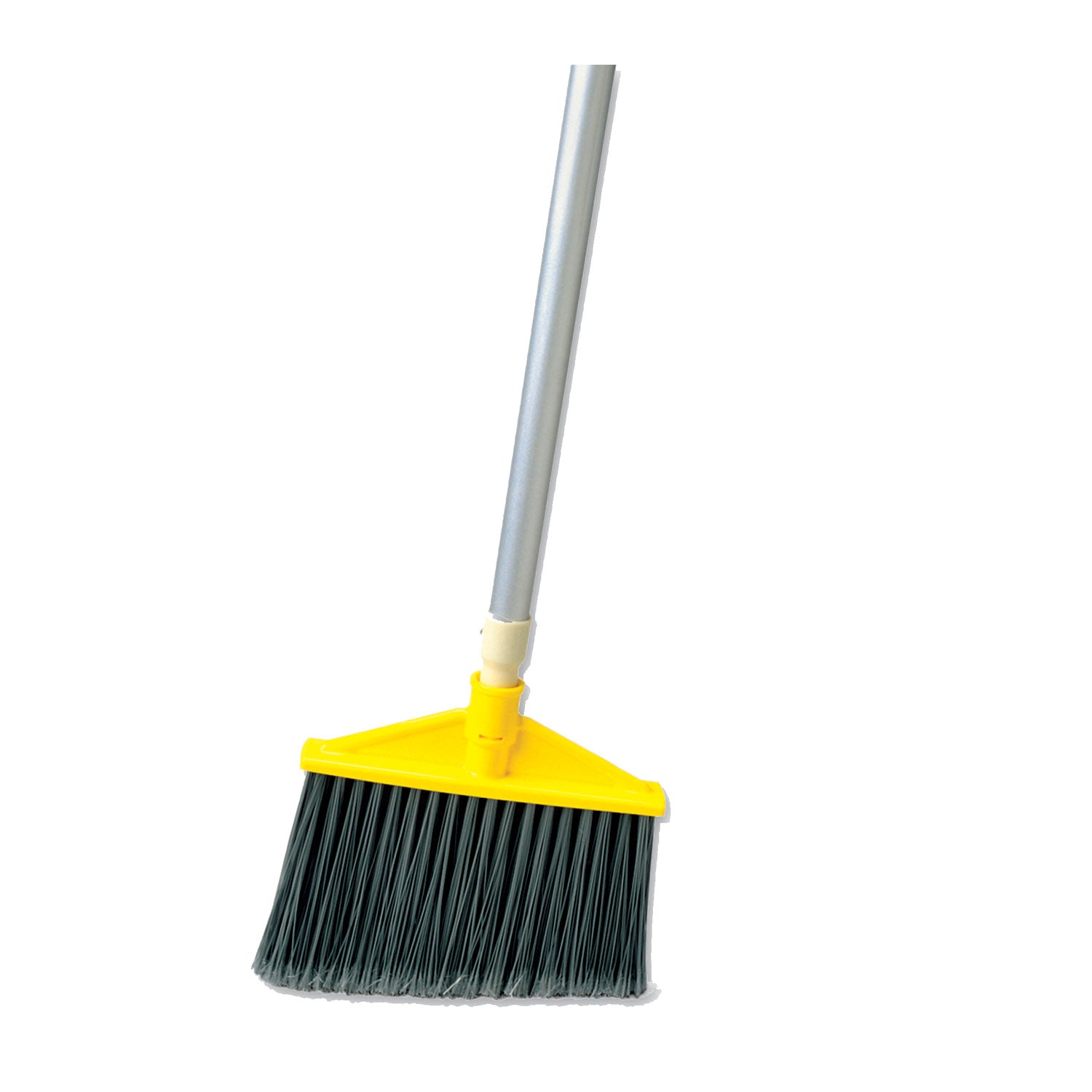 Rubbermaid® Commercial Angled Large Broom, 48.78" Handle, Silver/gray