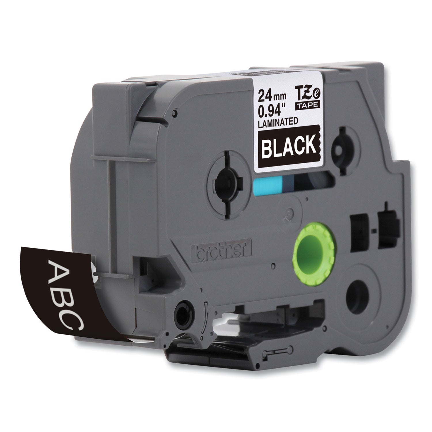 Brother P-Touch® Tze Standard Adhesive Laminated Labeling Tape, 0.94" X 26.2 Ft, White On Black