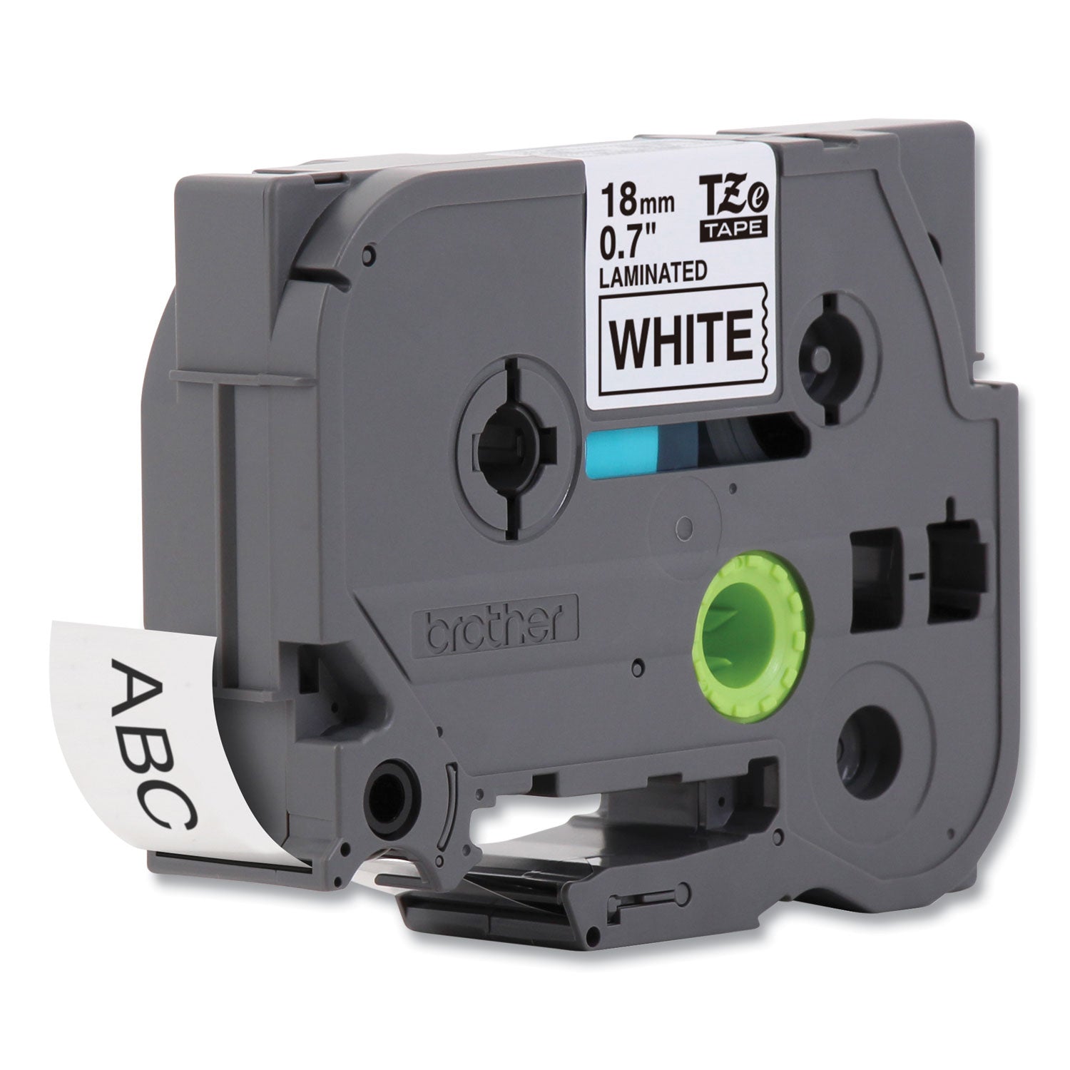 Brother P-Touch® Tze Standard Adhesive Laminated Labeling Tape, 0.7" X 26.2 Ft, Black On White, 2/pack