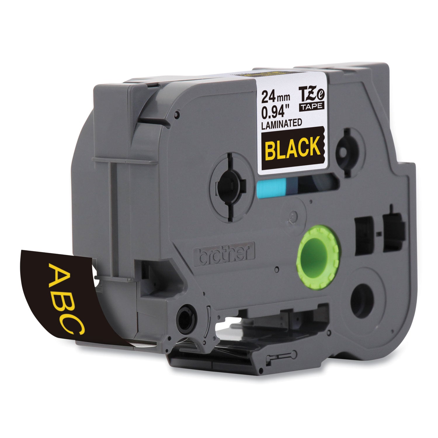 Brother P-Touch® Tze Standard Adhesive Laminated Labeling Tape, 0.94" X 26.2 Ft, Gold On Black