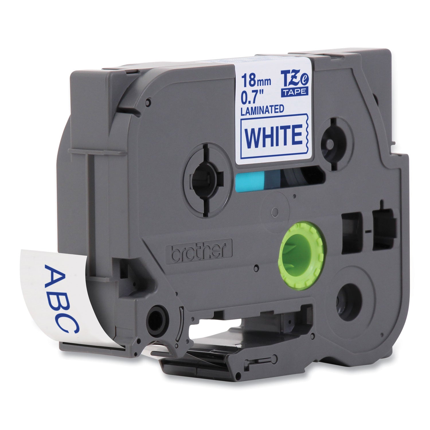 Brother P-Touch® Tze Standard Adhesive Laminated Labeling Tape, 0.7" X 26.2 Ft, Blue On White