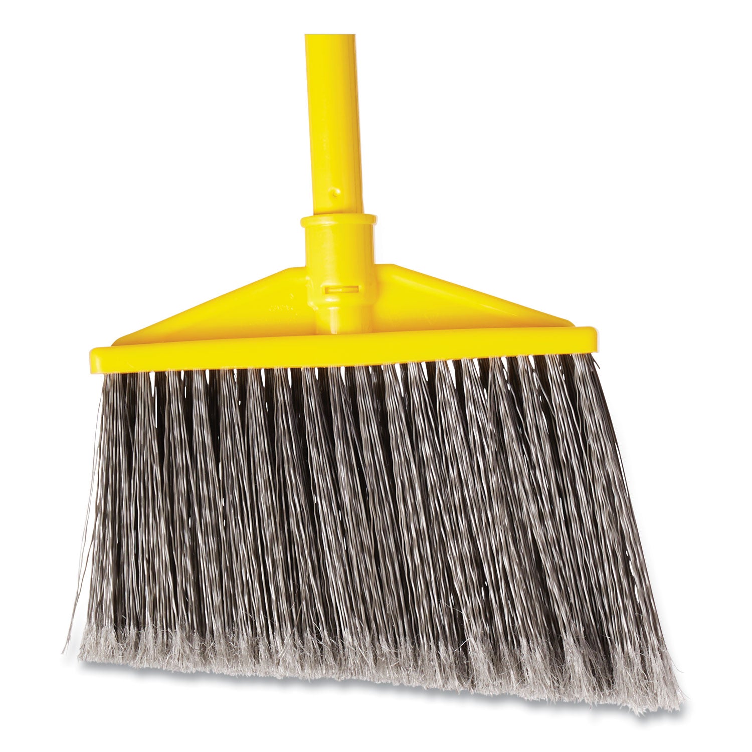 Rubbermaid® Commercial 7920014588208, Angled Large Broom, 46.78" Handle, Gray/yellow