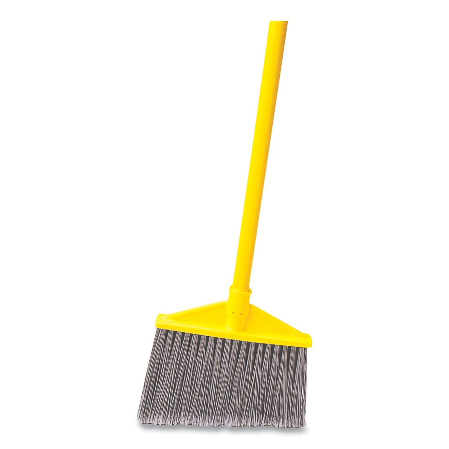 Rubbermaid® Commercial 7920014588208, Angled Large Broom, 46.78" Handle, Gray/yellow