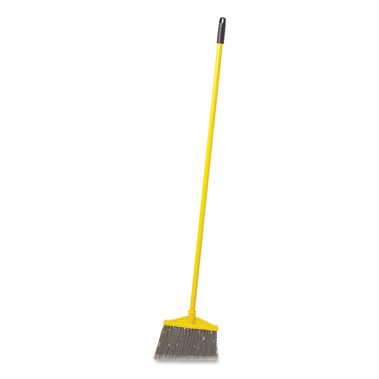 Rubbermaid® Commercial 7920014588208, Angled Large Broom, 46.78" Handle, Gray/yellow