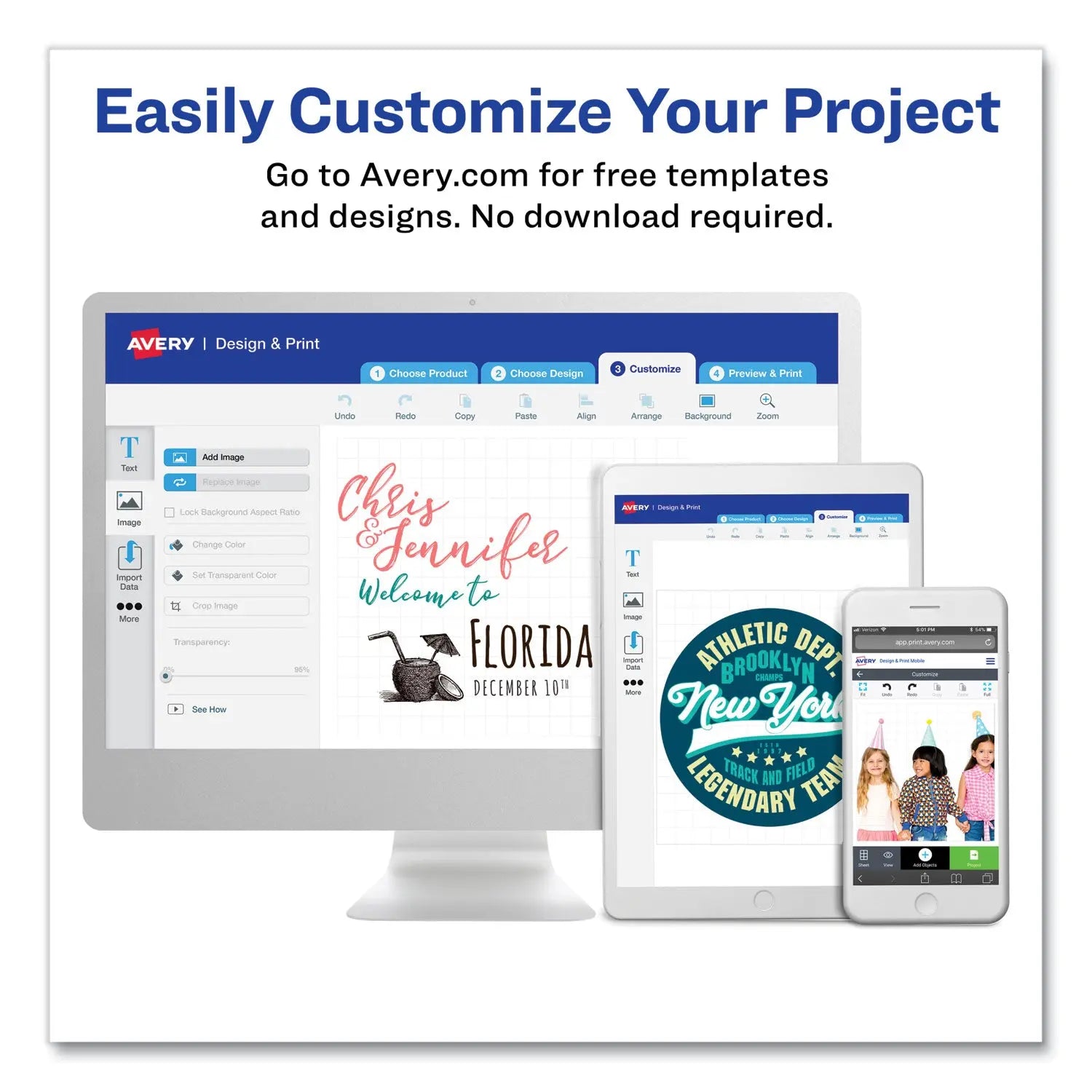 Fabric Transfers, 8.5 x 11, White, 5/Pack Avery® Flipcost