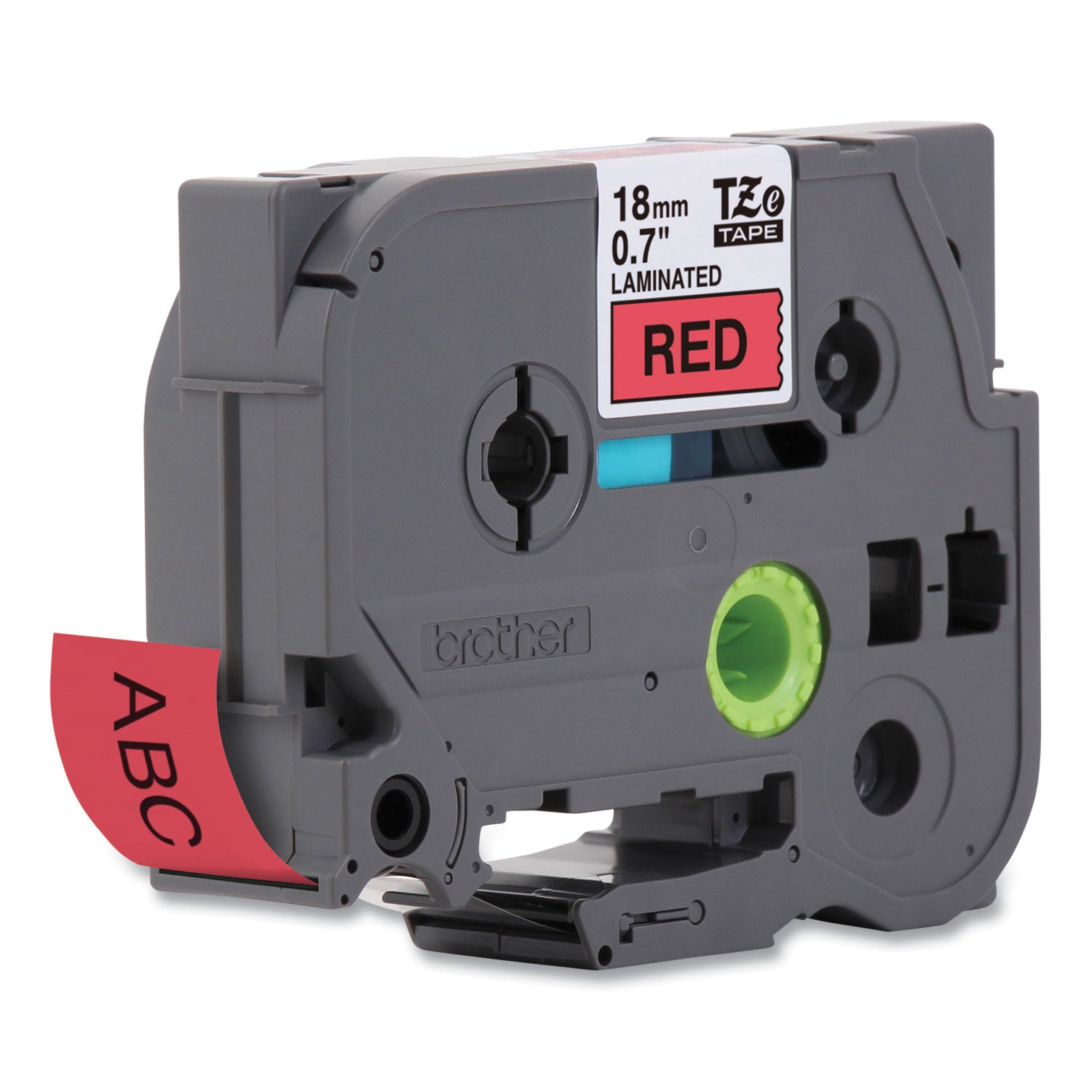 Brother P-Touch® Tze Standard Adhesive Laminated Labeling Tape, 0.7" X 26.2 Ft, Black On Red