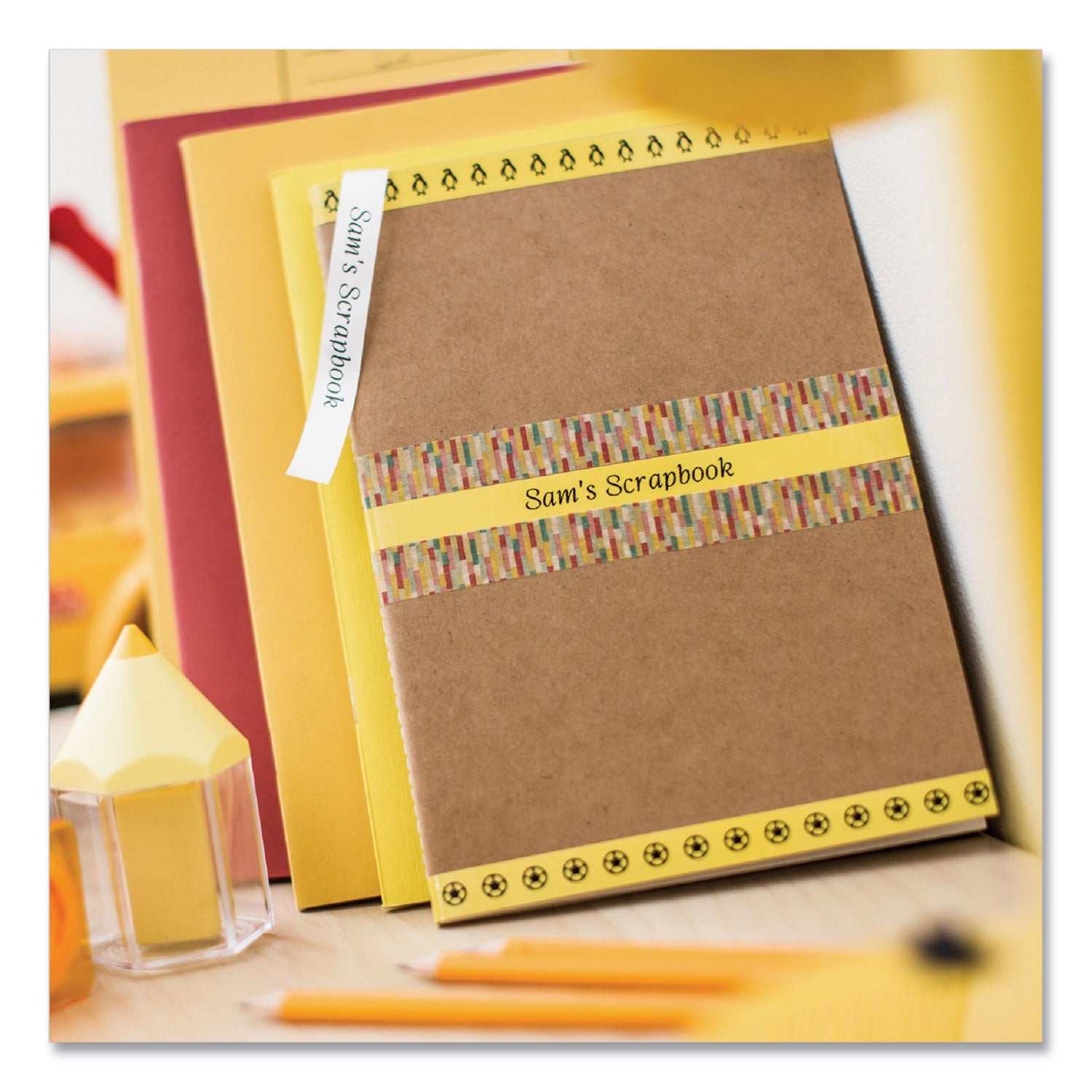 Brother P-Touch® Tze Standard Adhesive Laminated Labeling Tape, 0.47" X 26.2 Ft, Black On Yellow