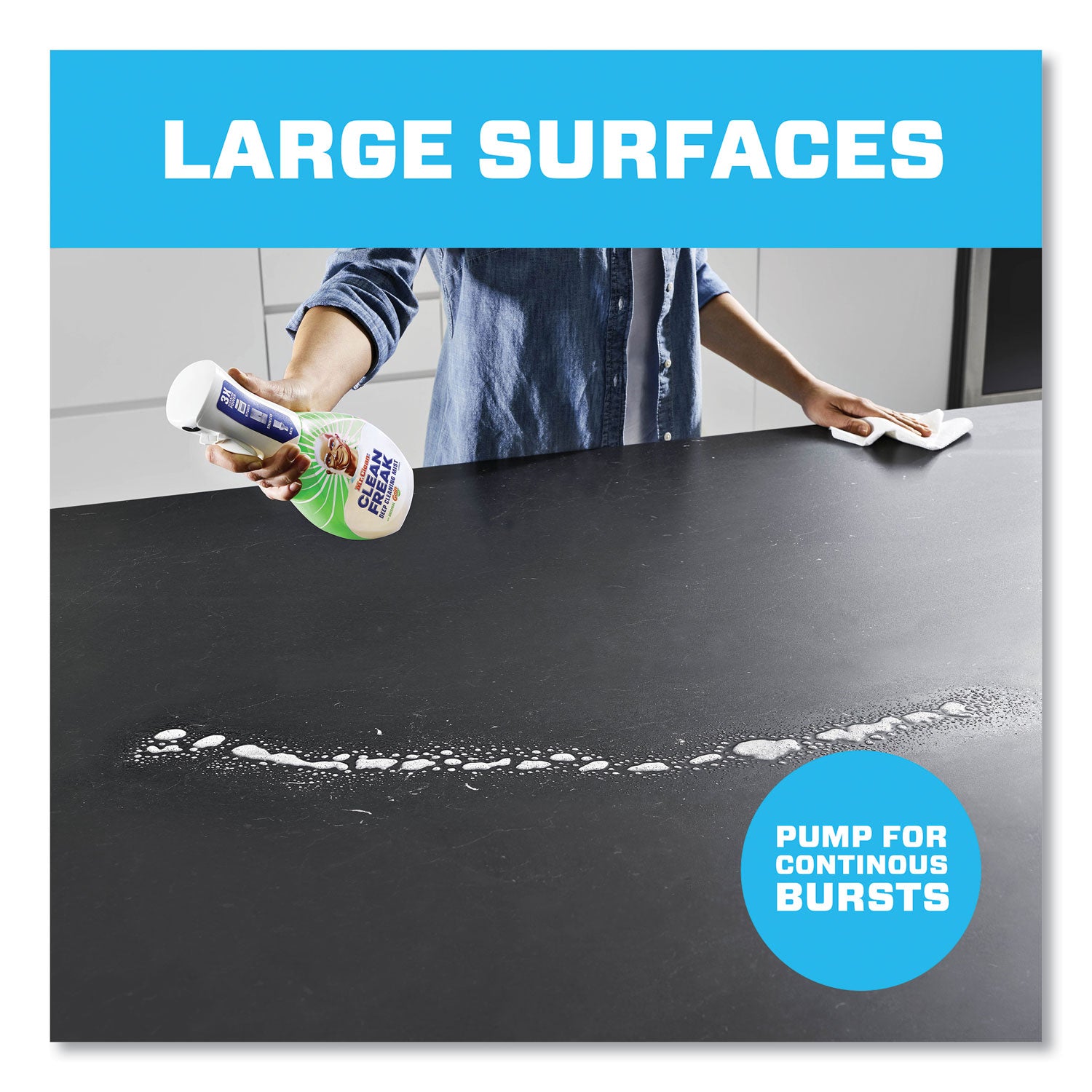 Mr. Clean® Clean Freak Deep Cleaning Mist Multi-Surface Spray, Gain Original, 16 Oz Spray Bottle, 6/carton