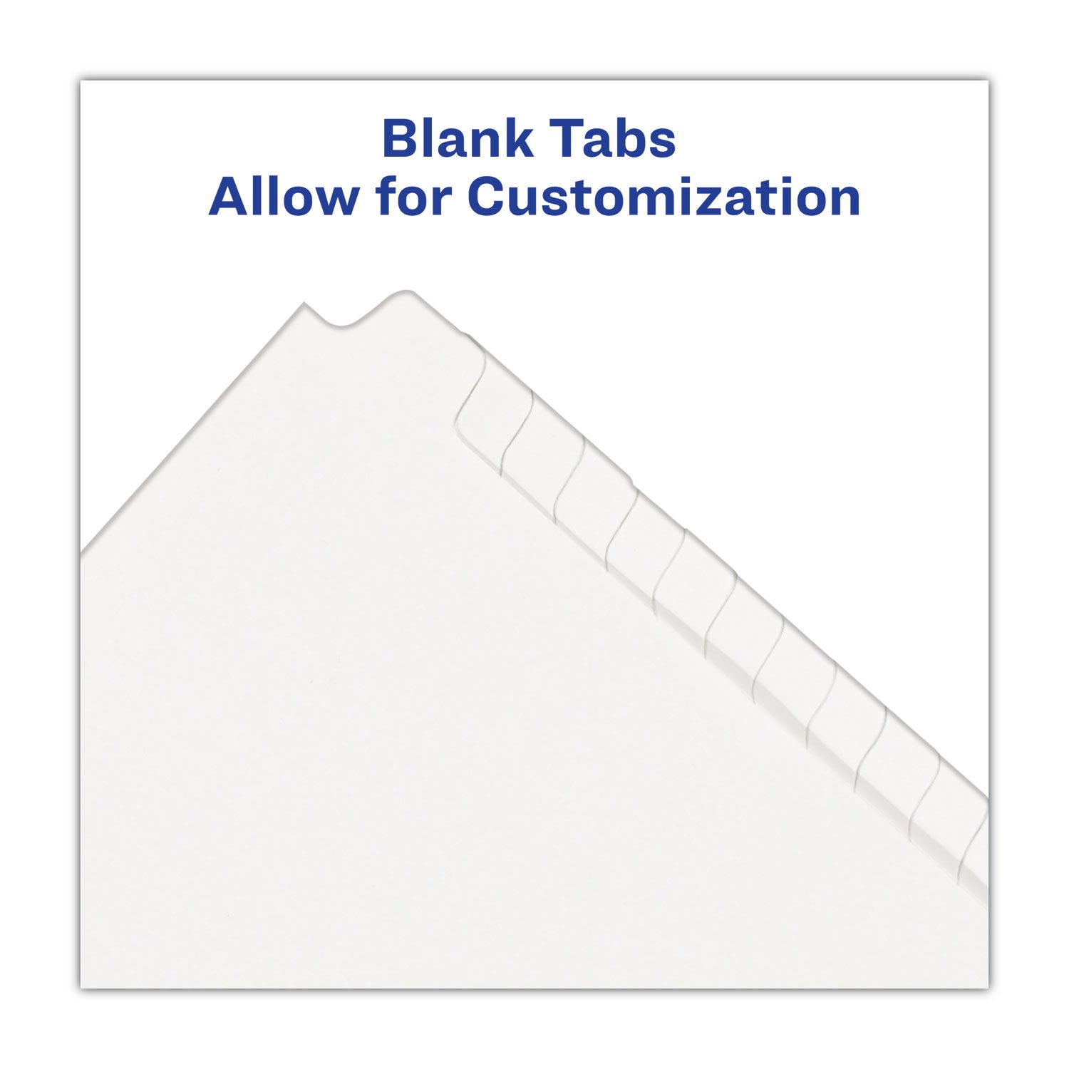 Avery® Blank Tab Legal Exhibit Index Divider Set, 25-Tab, 11 x 8.5, White, 1 Set