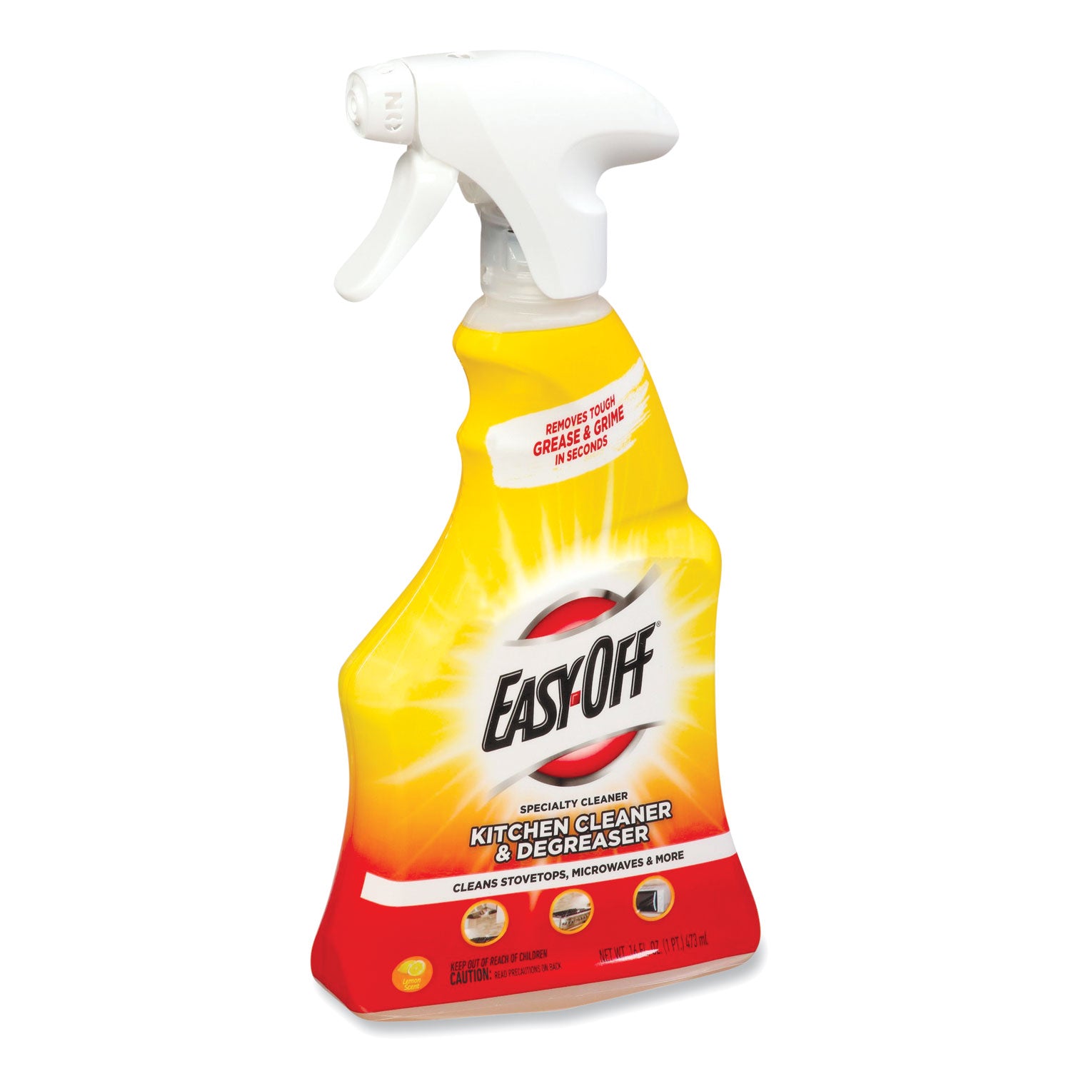 EASY-OFF® Kitchen Degreaser, Lemon Scent, 16 Oz Spray Bottle, 6/carton