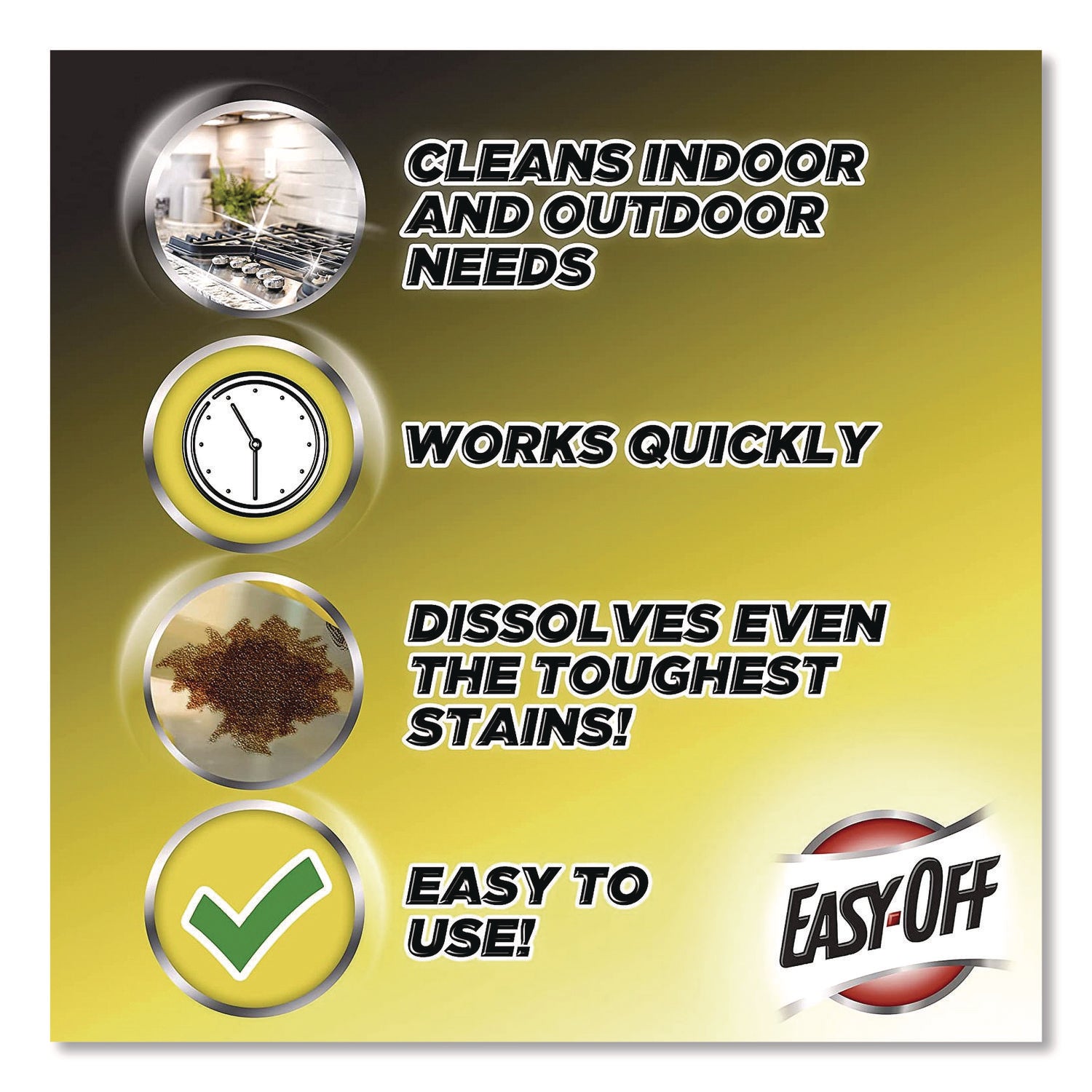 EASY-OFF® Heavy Duty Cleaner Degreaser, 32 Oz Spray Bottle, 6/carton