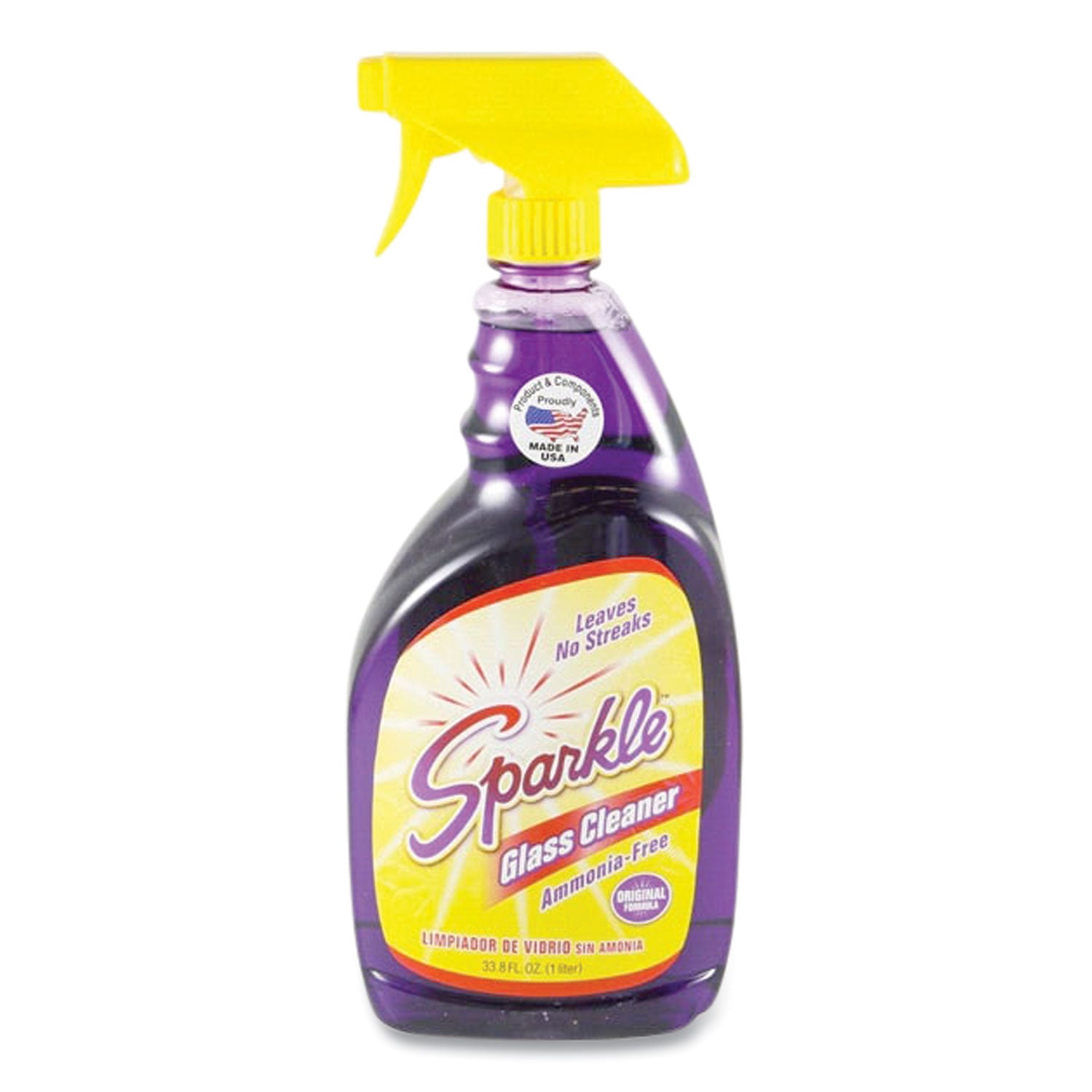 Sparkle Glass Cleaner, 33.8 Oz Spray Bottle, 12/carton