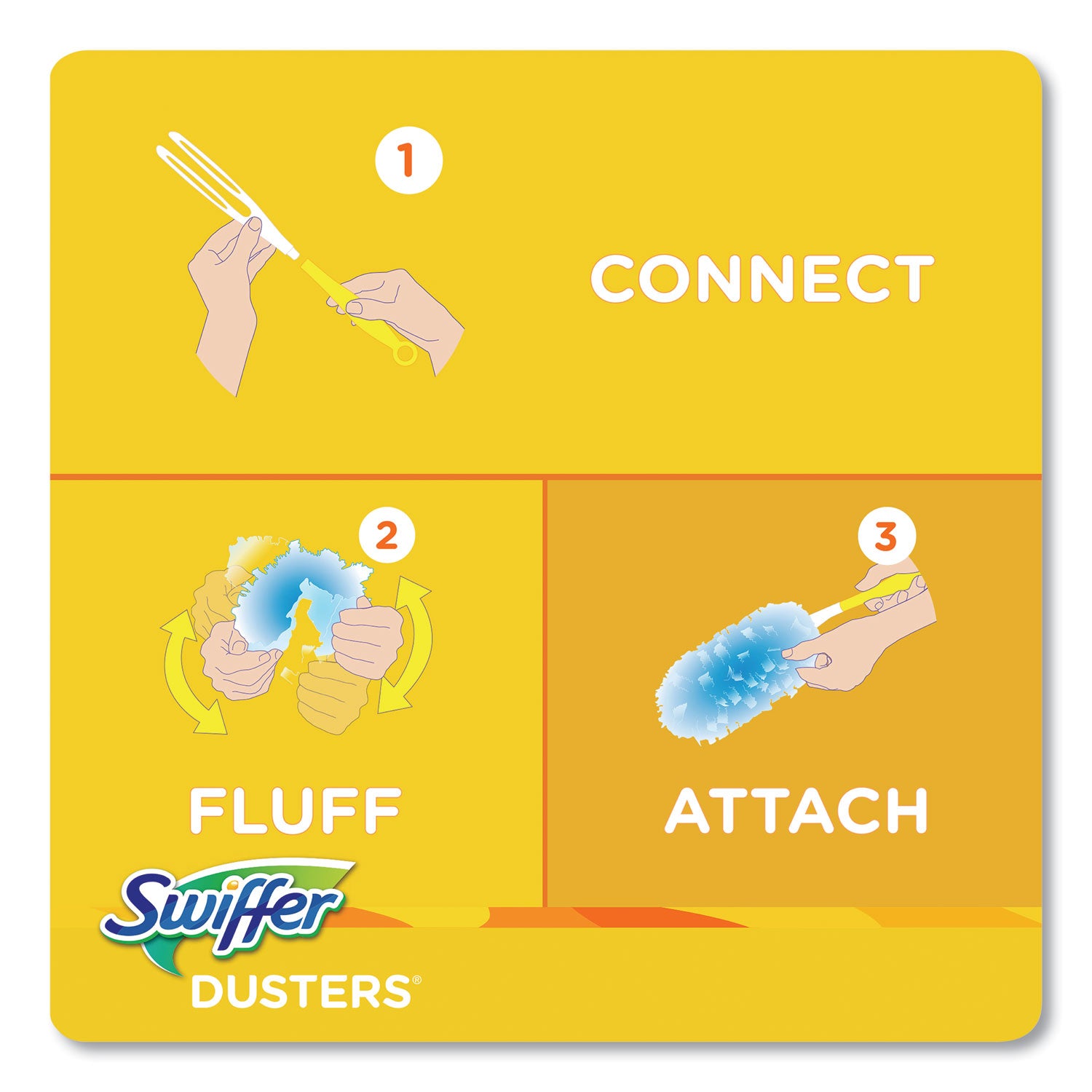 Swiffer® Dusters Refill, Fiber Bristle, Light Blue, 18/box