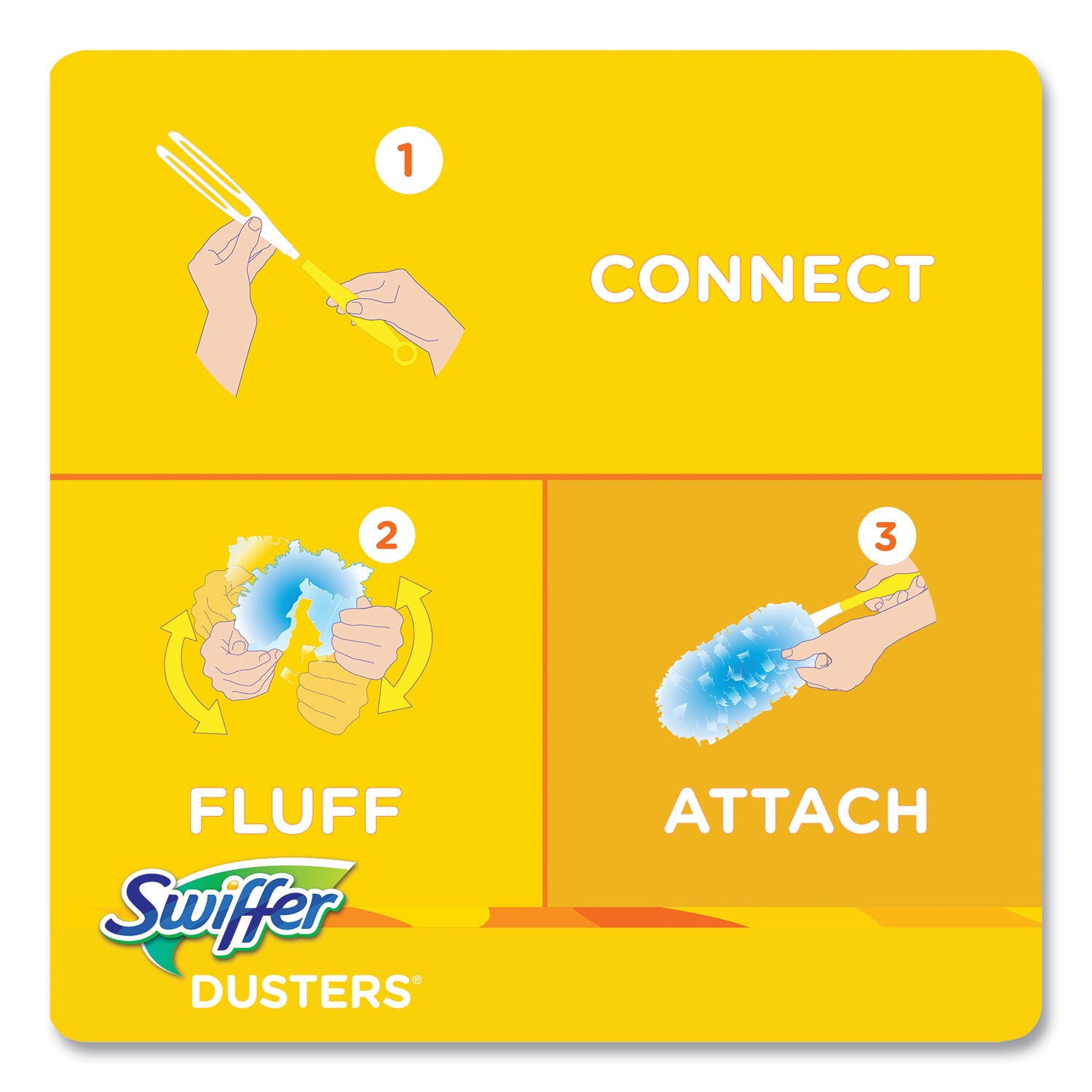 Swiffer® Refill Dusters, Dust Lock Fiber, 2" X 6", Light Blue, 18/box, 4 Boxes/carton