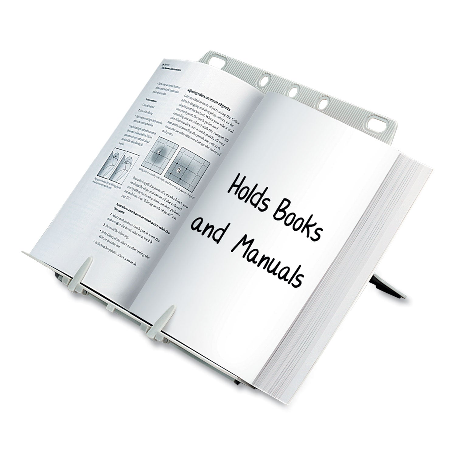 Fellowes® Booklift Copyholder, One Book/pad Capacity, Plastic, Platinum