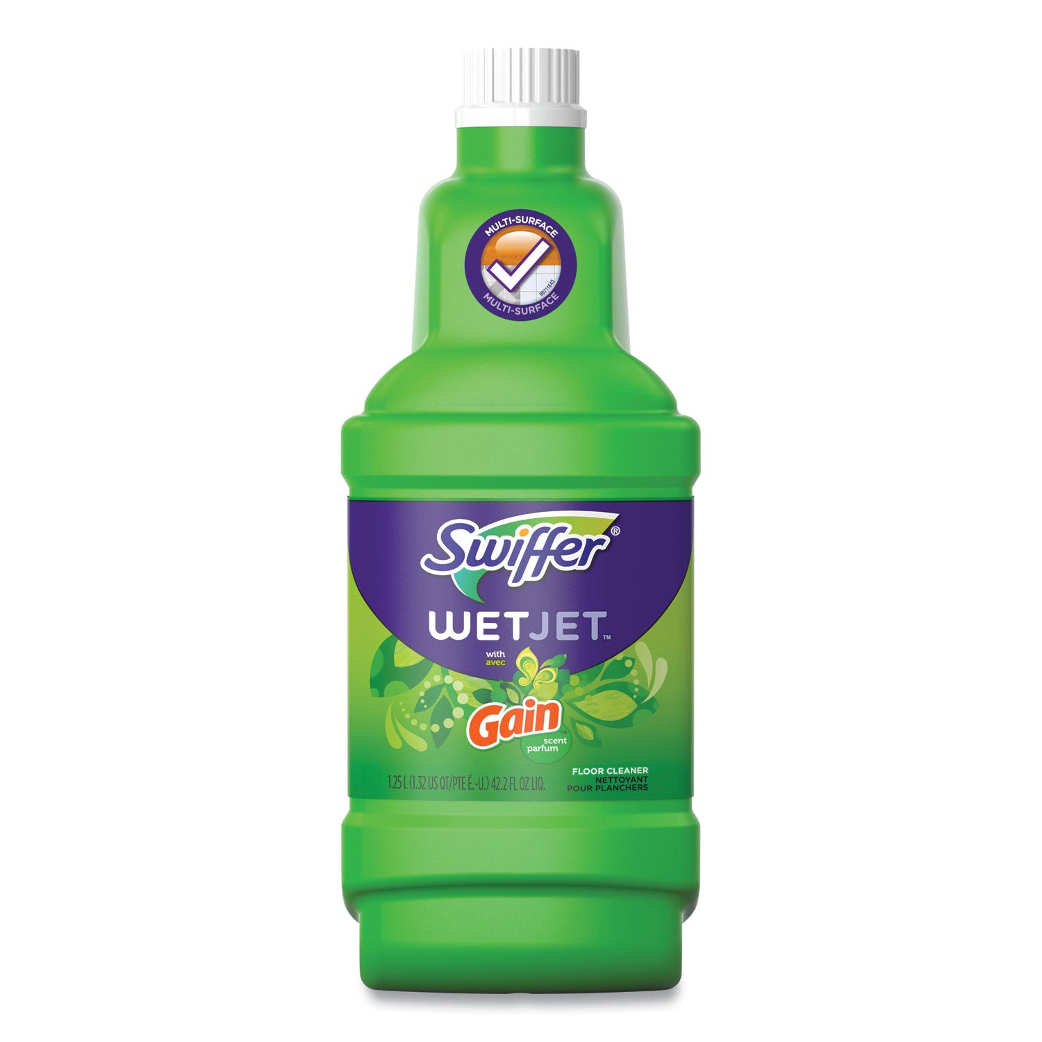 Swiffer® Wetjet System Cleaning-Solution Refill, Original Scent, 1.25 L Bottle, 4/carton