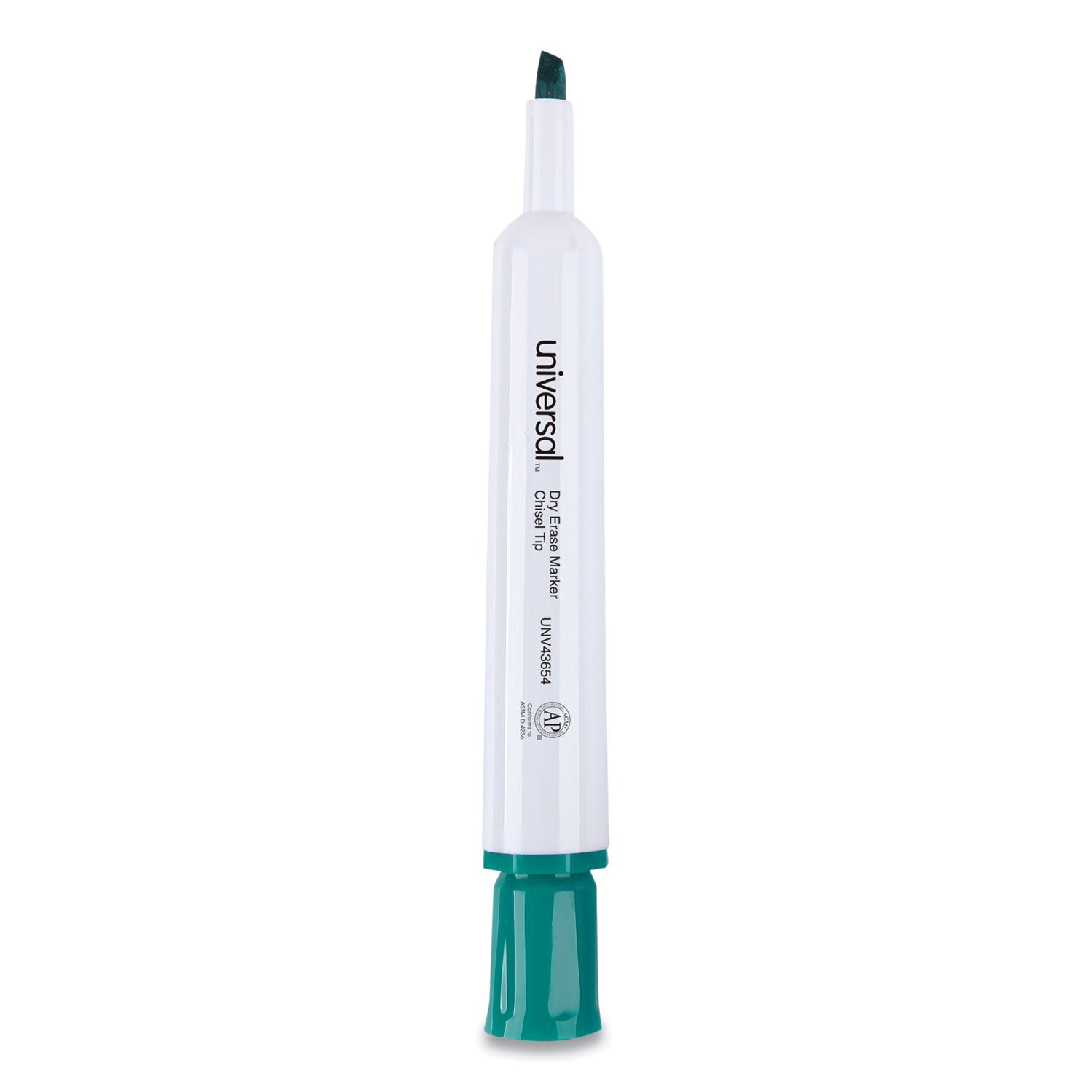 Universal™ Dry Erase Marker, Broad Chisel Tip, Green, Dozen