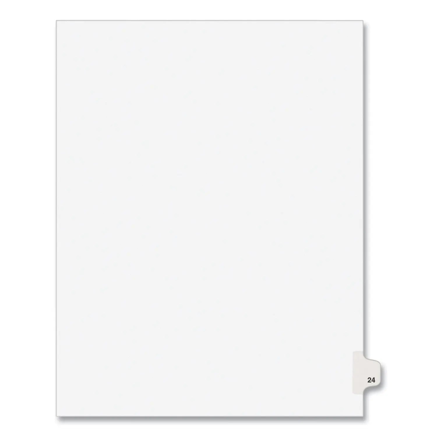 Preprinted Legal Exhibit Side Tab Index Dividers, Avery Style, 10-Tab, 24, 11 x 8.5, White, 25/Pack, (1024)