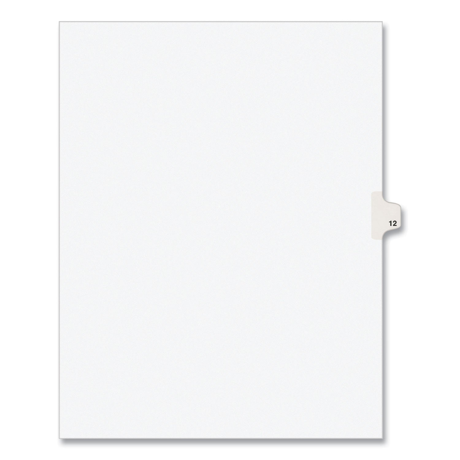 Preprinted Legal Exhibit Side Tab Index Dividers, Avery Style, 10-Tab, 12, 11 x 8.5, White, 25/Pack