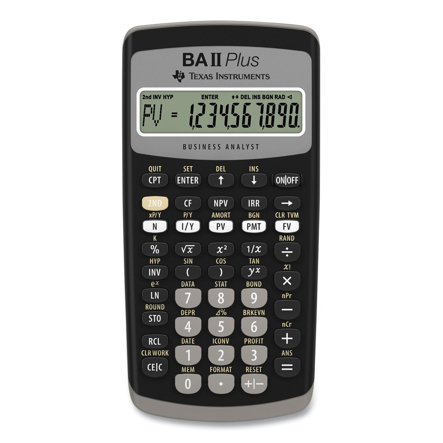 Texas Instruments Baiiplus Financial Calculator, 10-Digit Lcd