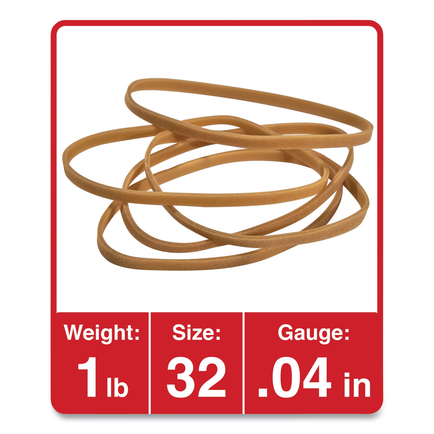 Universal® Rubber Bands, Size 32, 0.04" Gauge, Beige, 1 Lb Box, 820/pack