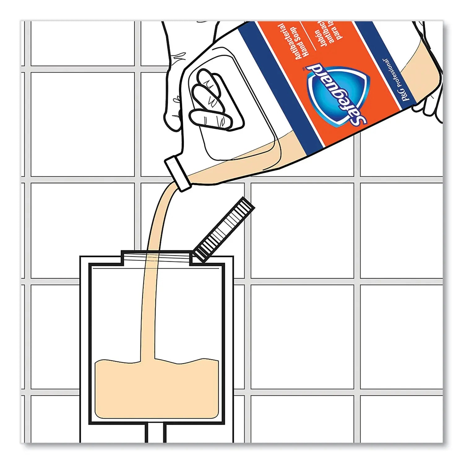 Antibacterial Liquid Hand Soap, Light Scent, 1 gal Bottle, 2/Carton Safeguard™ Professional Flipcost