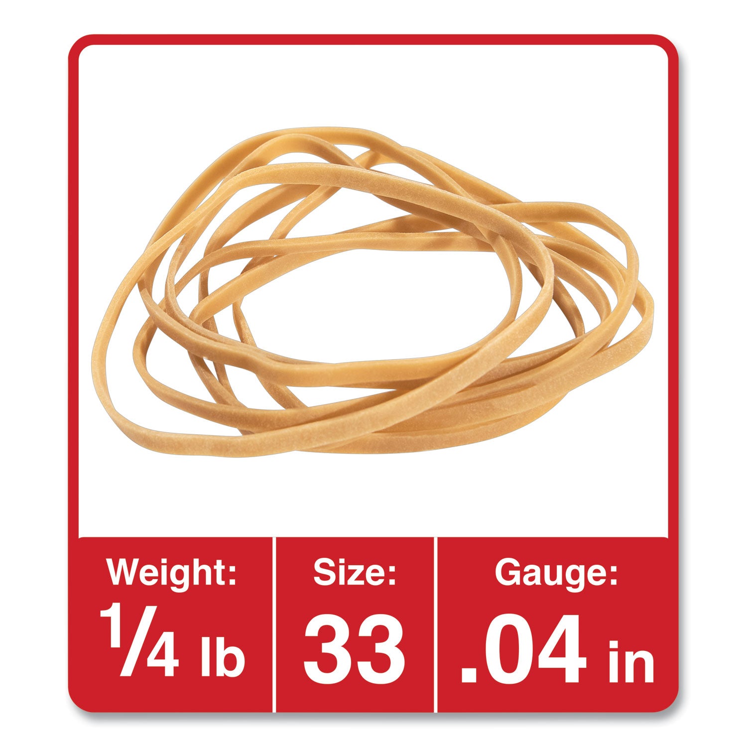Universal® Rubber Bands, Size 33, 0.04" Gauge, Beige, 4 Oz Box, 160/pack