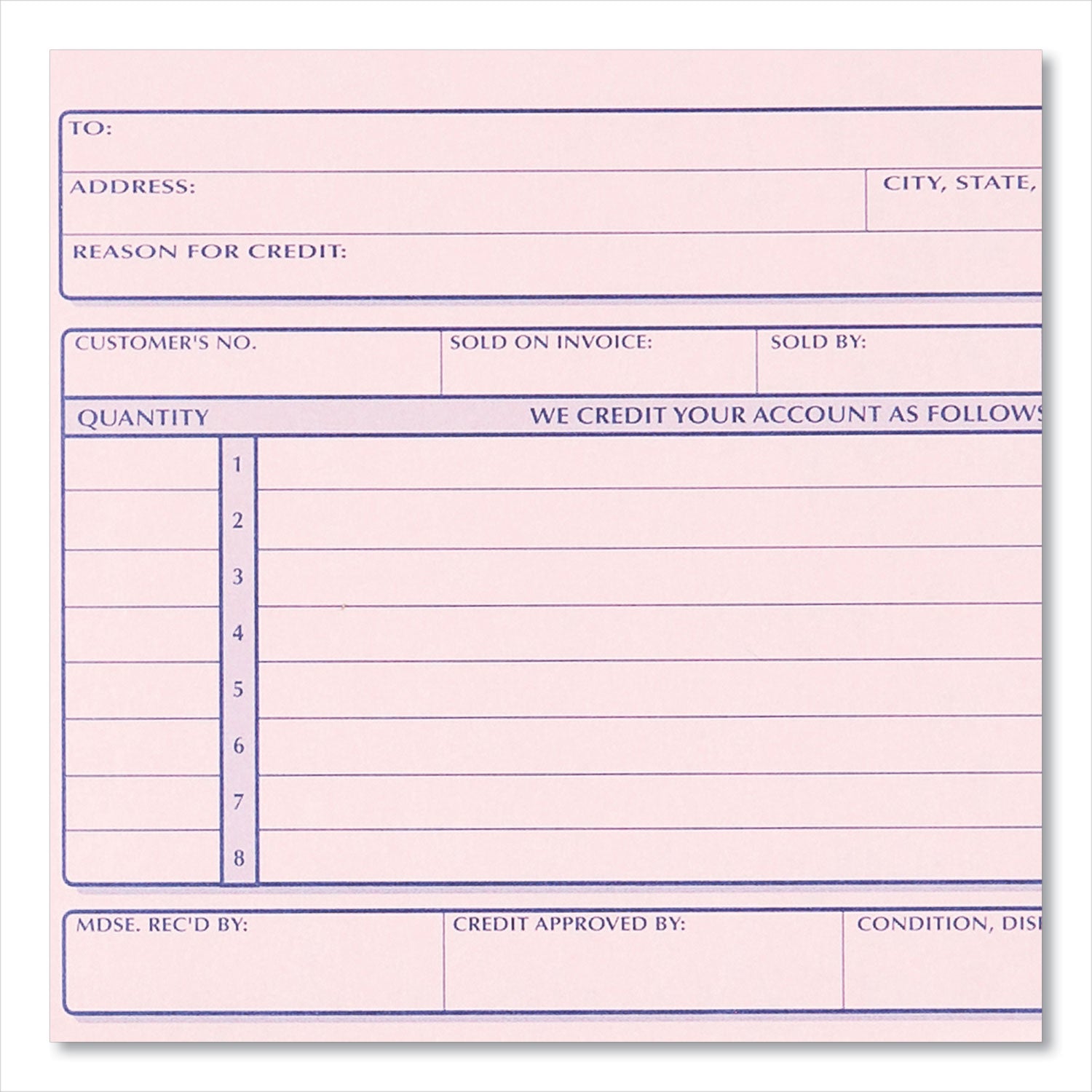 Rediform® Credit Memo Book, Three-Part Carbonless, 5.5 x 7.88, 50 Forms Total