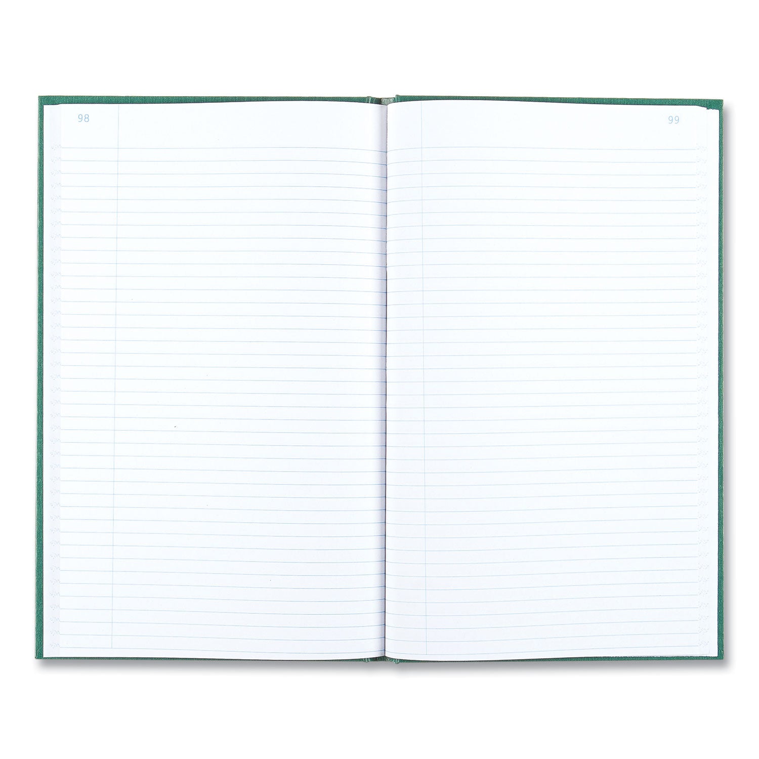 National® Emerald Series Account Book, Green Cover, 12.25 X 7.25 Sheets, 150 Sheets/book