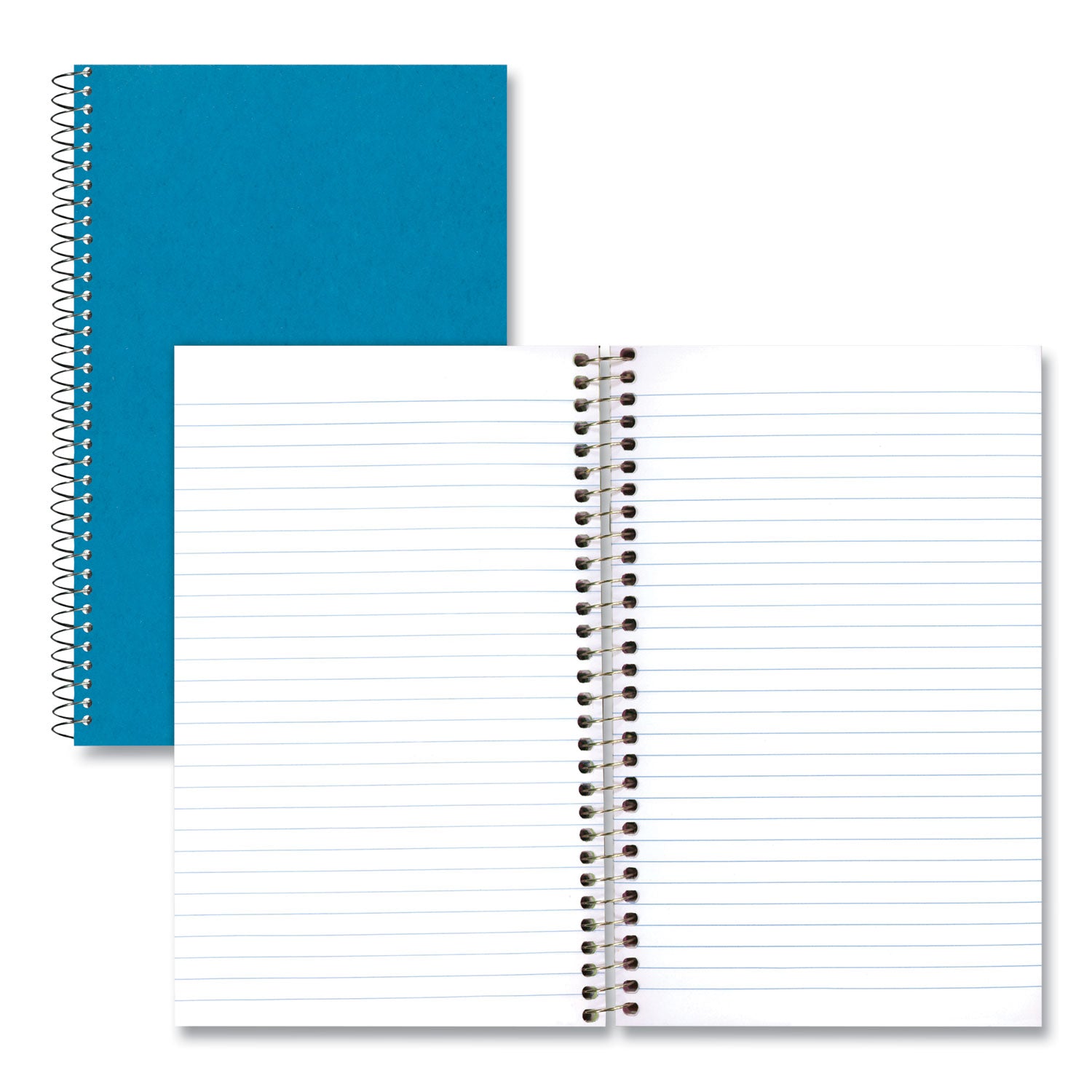 National® Single-Subject Wirebound Notebooks, Medium/College Rule, Blue Kolor Kraft Front Cover, (80) 9.5 x 6 Sheets