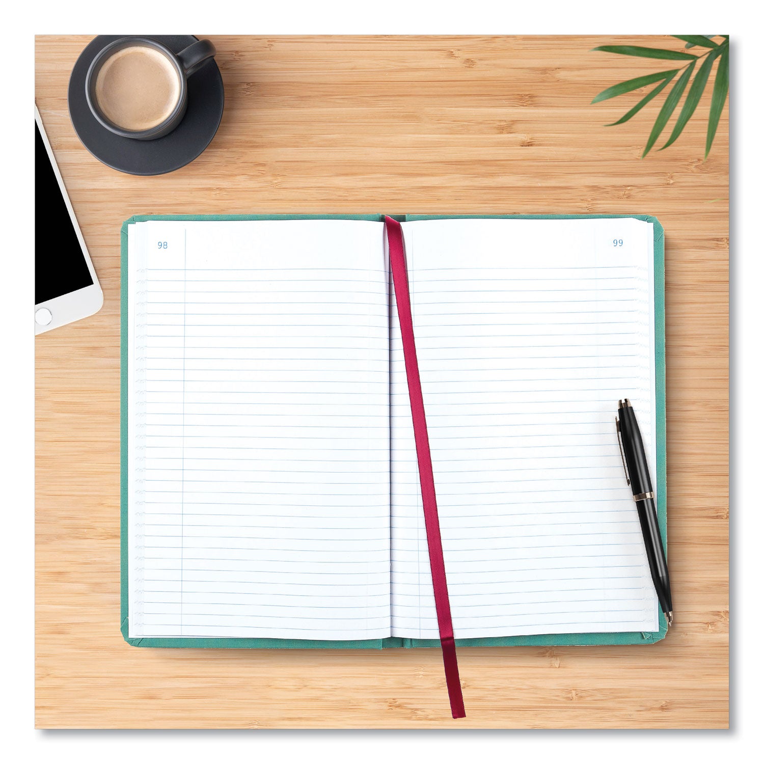 National® Tuff Series Record Book, Green Cover, 12 X 7.5 Sheets, 150 Sheets/book